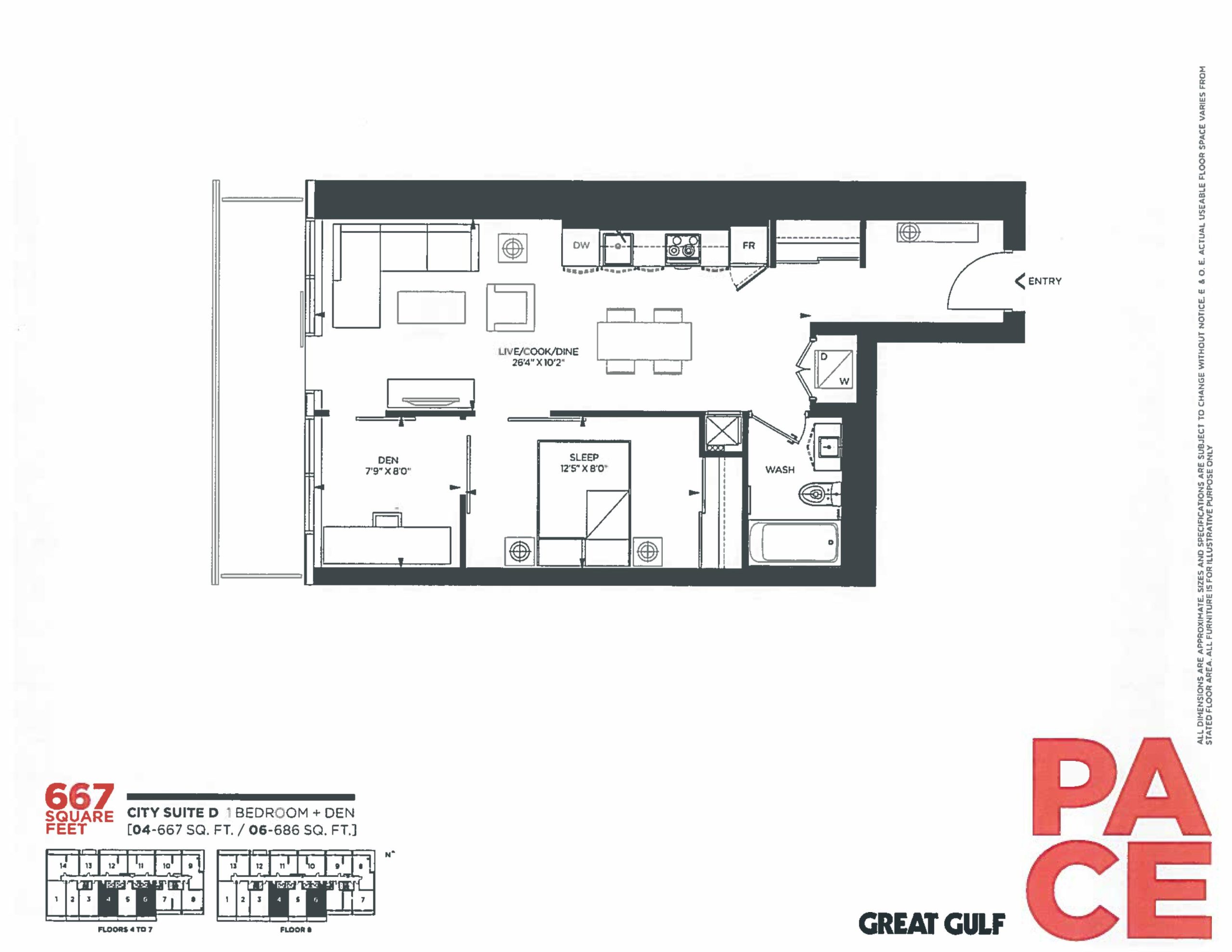City Suite D floor plan