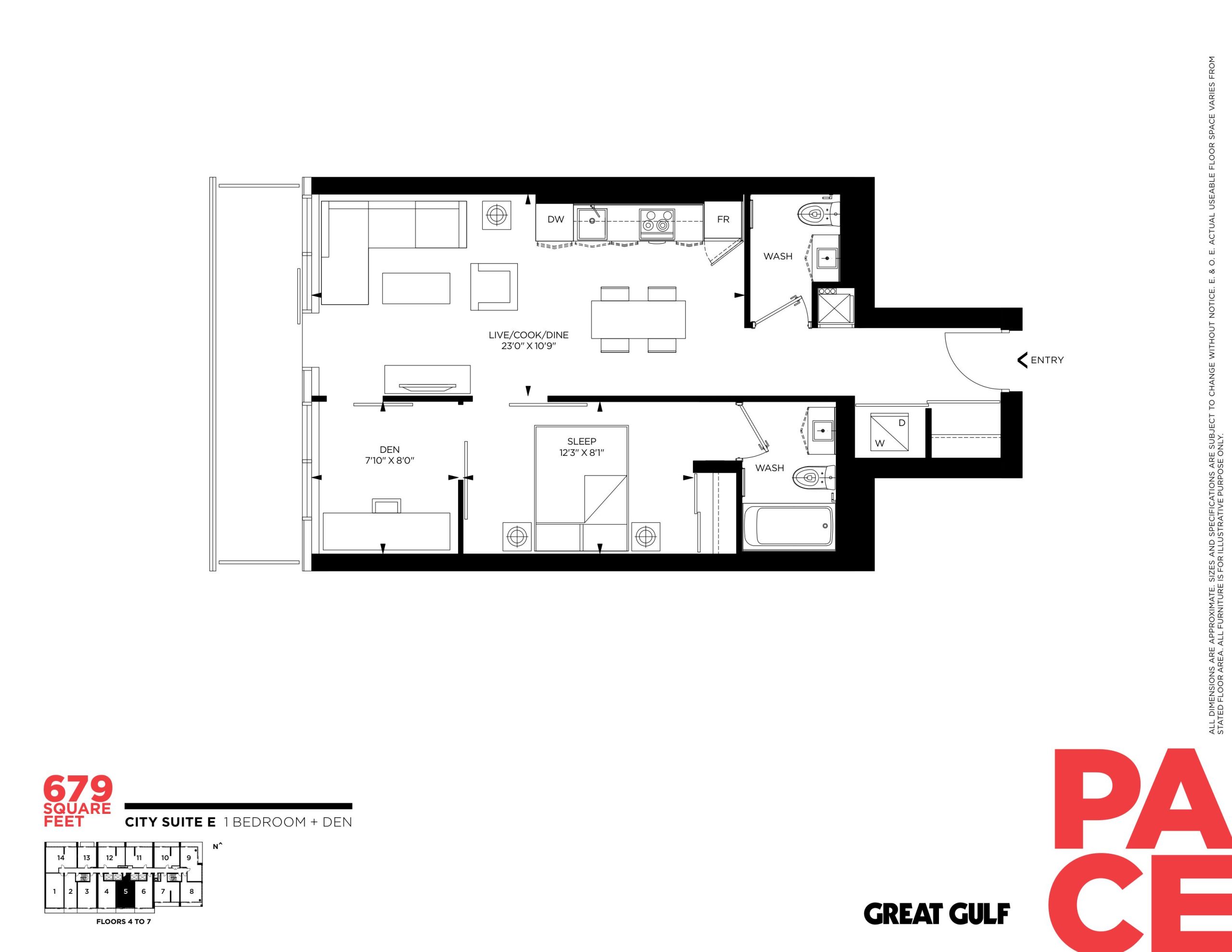 City Suite E floor plan