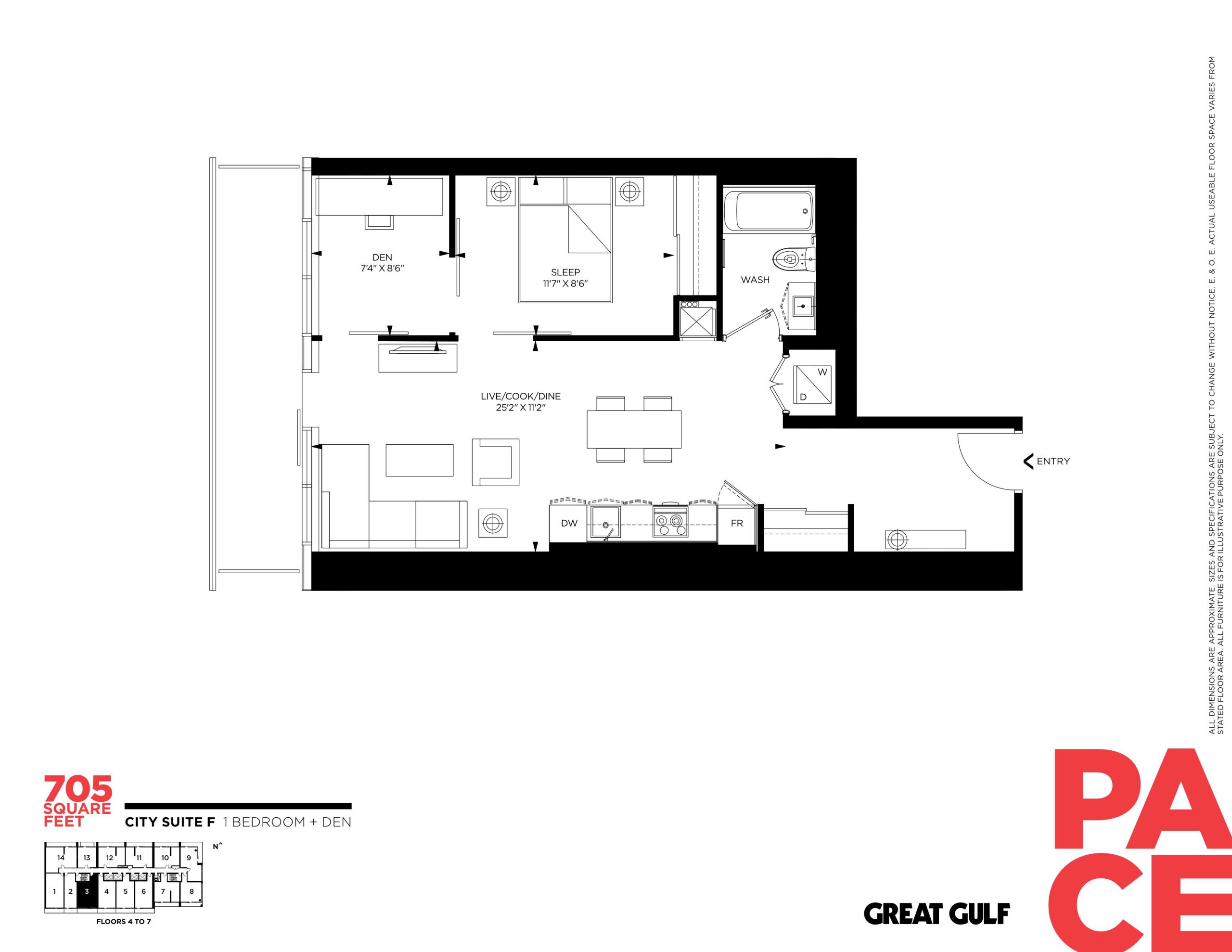 City Suite F floor plan