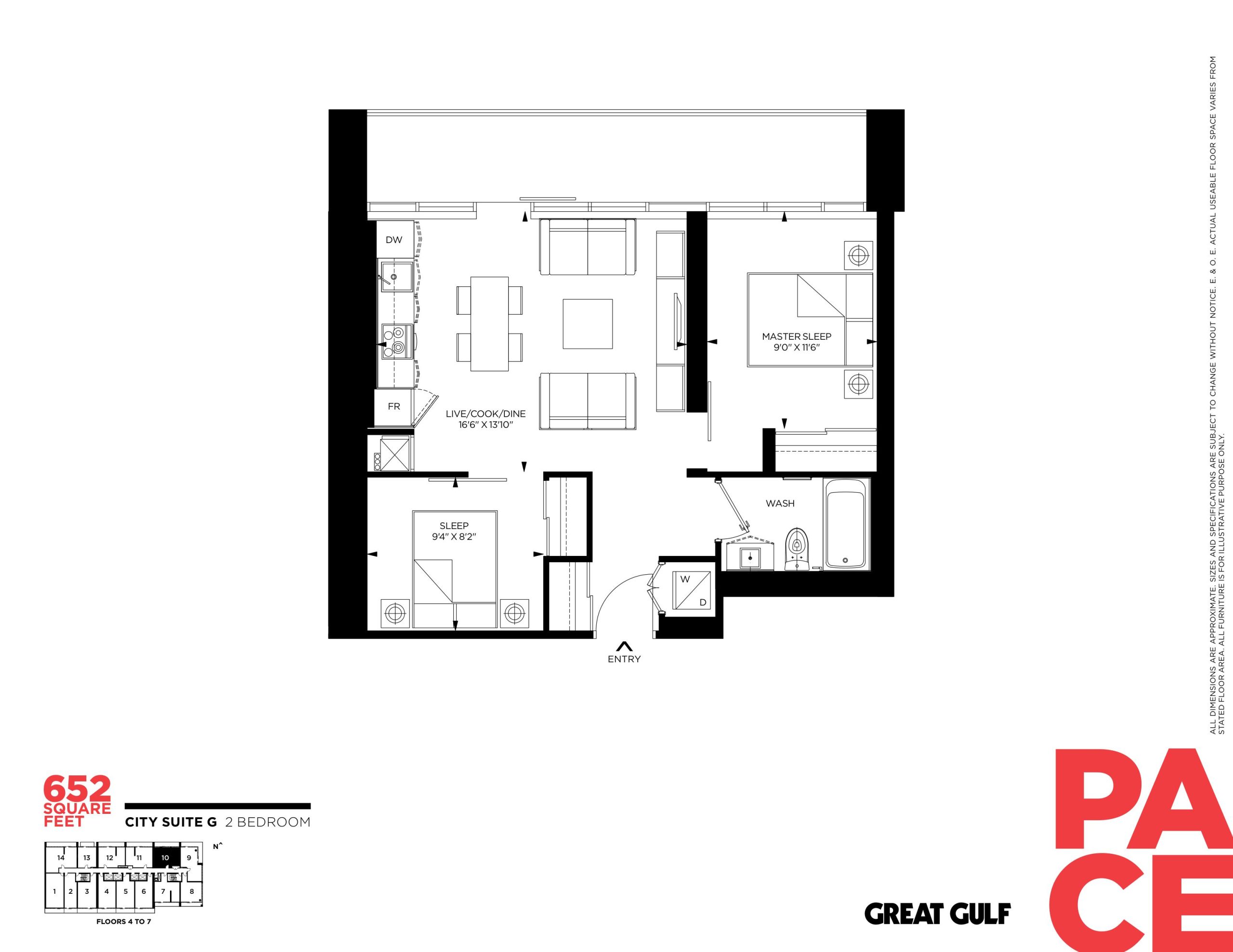 City Suite G floor plan
