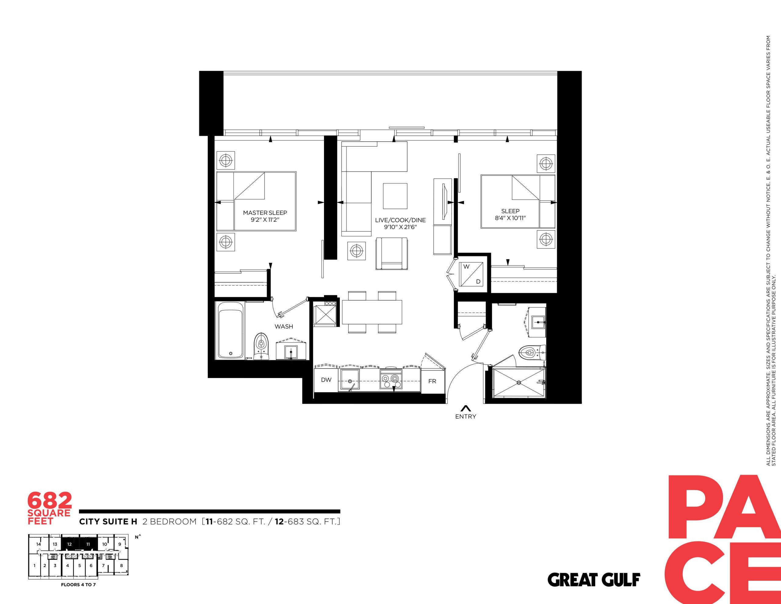 City Suite H floor plan
