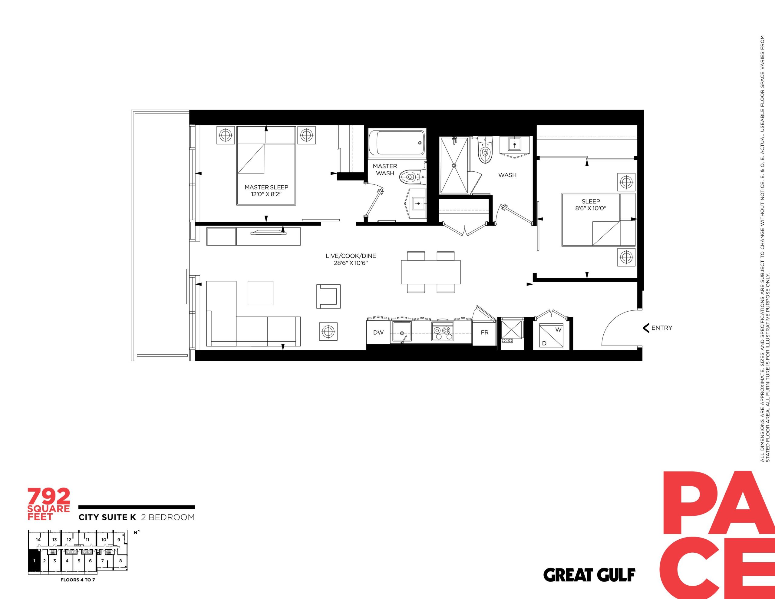 City Suite K floor plan