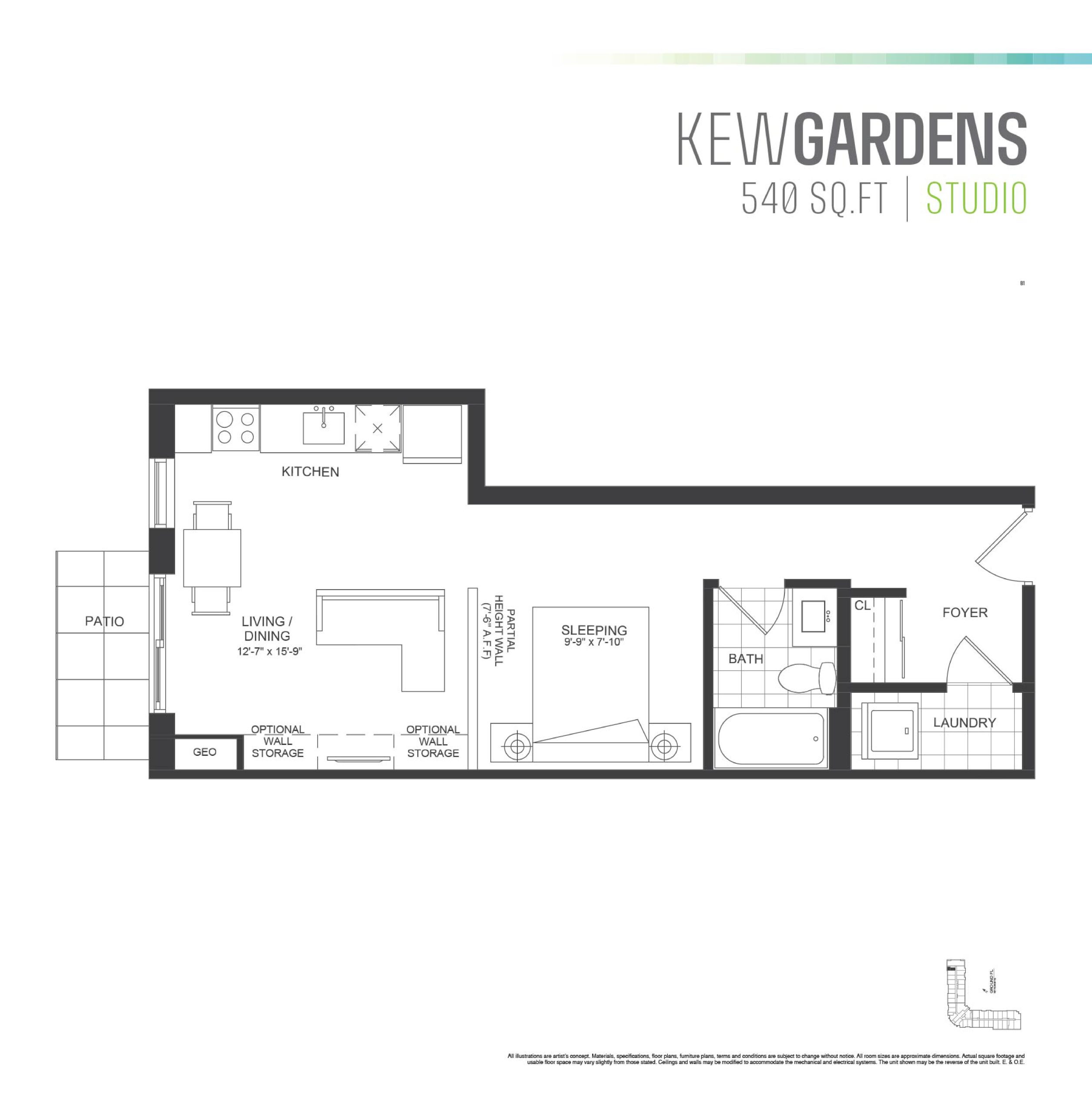 Kew Gardens floor plan