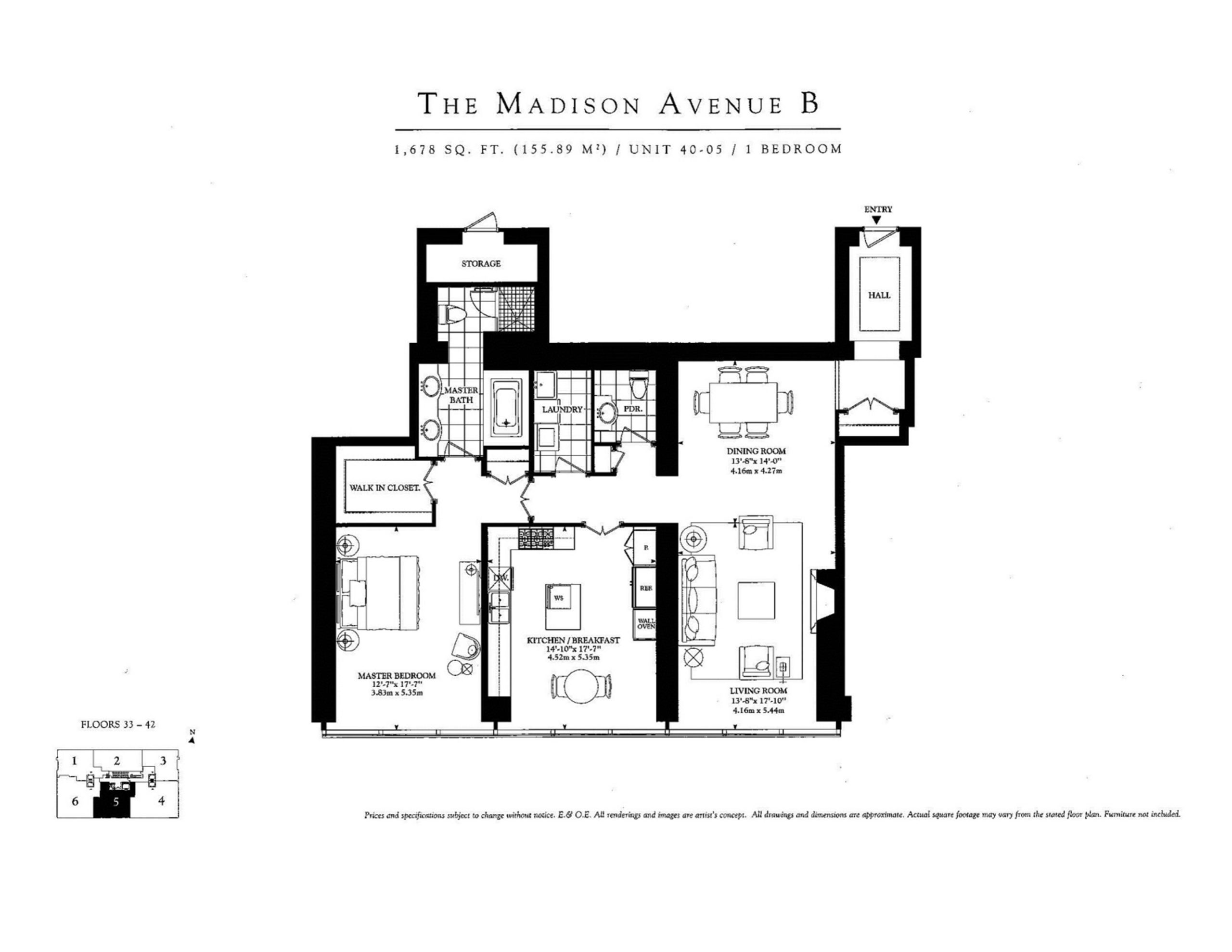 The Madison Avenue B floor plan