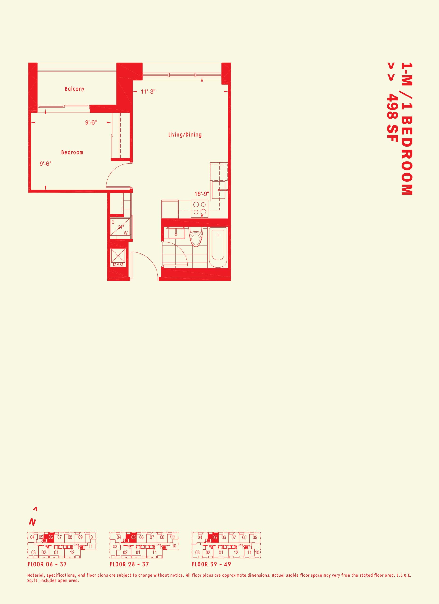 1-M floor plan