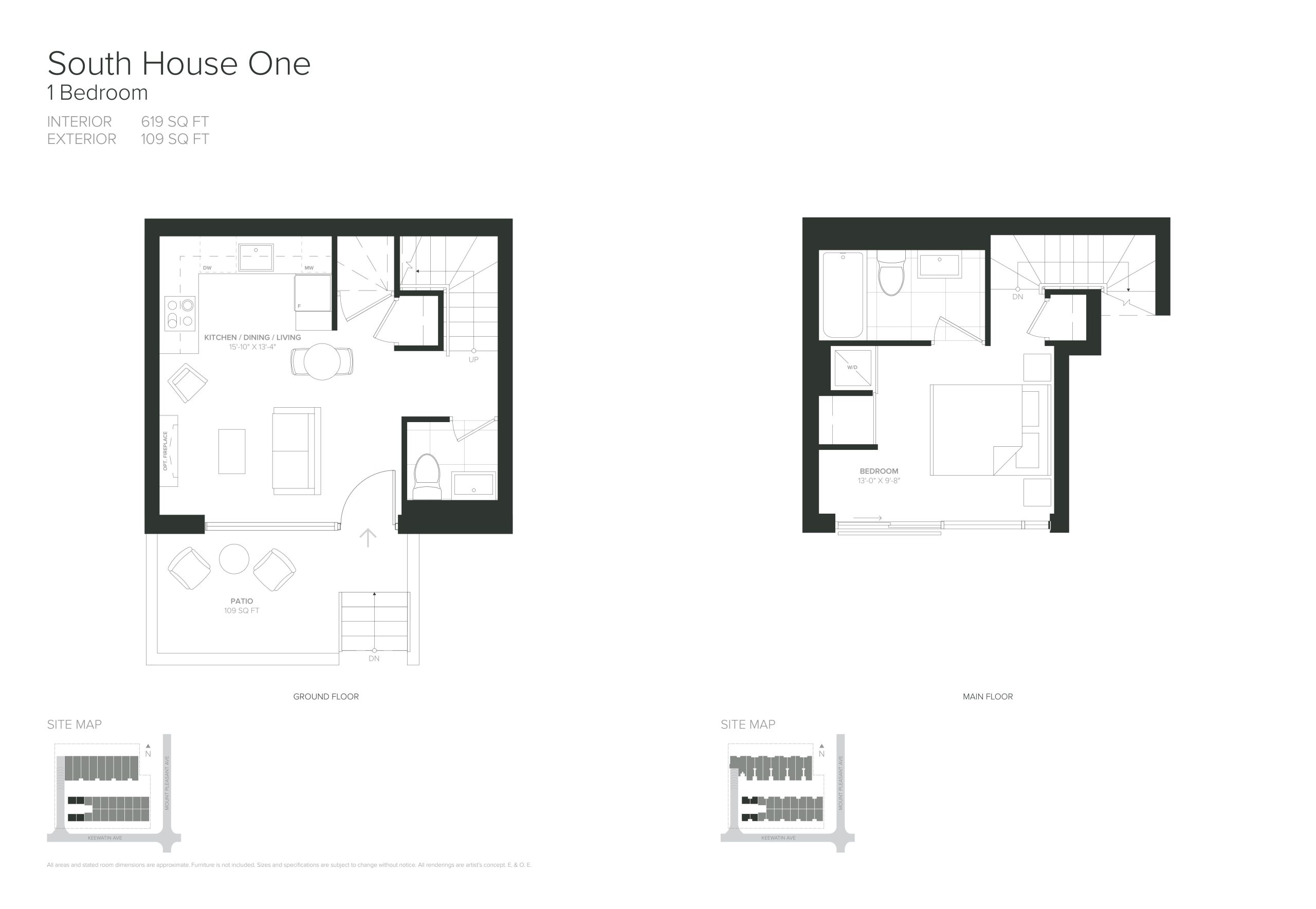 South House One floor plan
