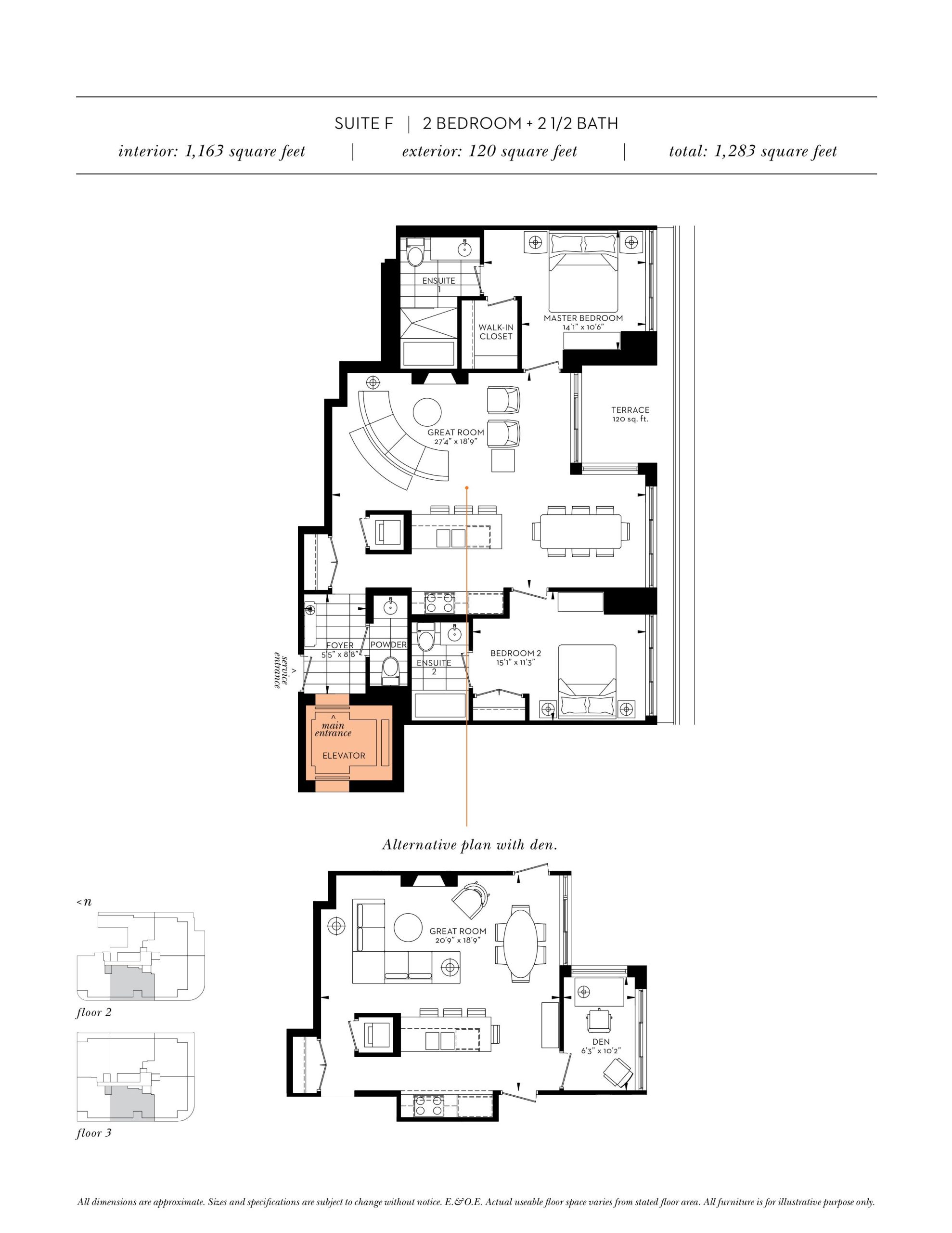 Suite F floor plan