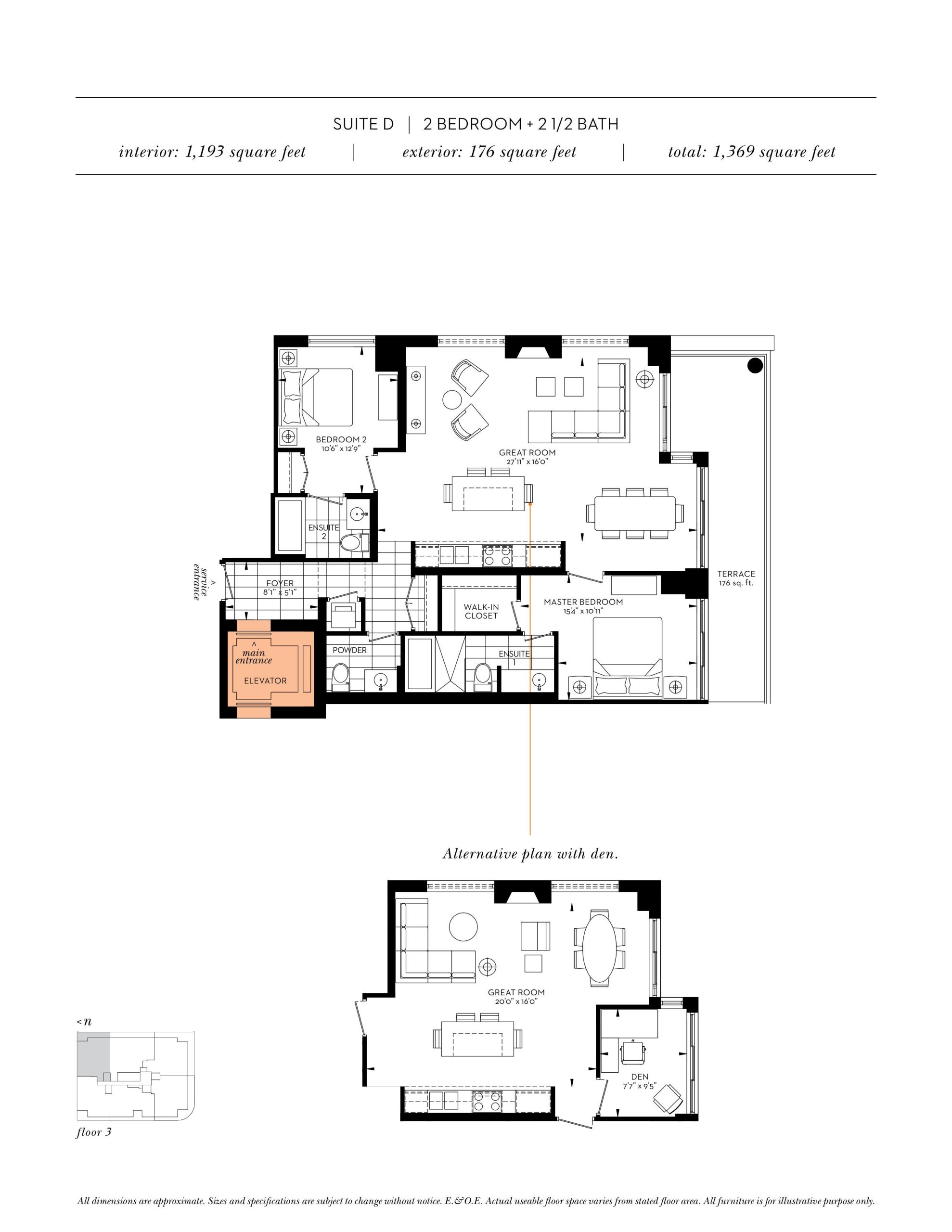 Suite D floor plan