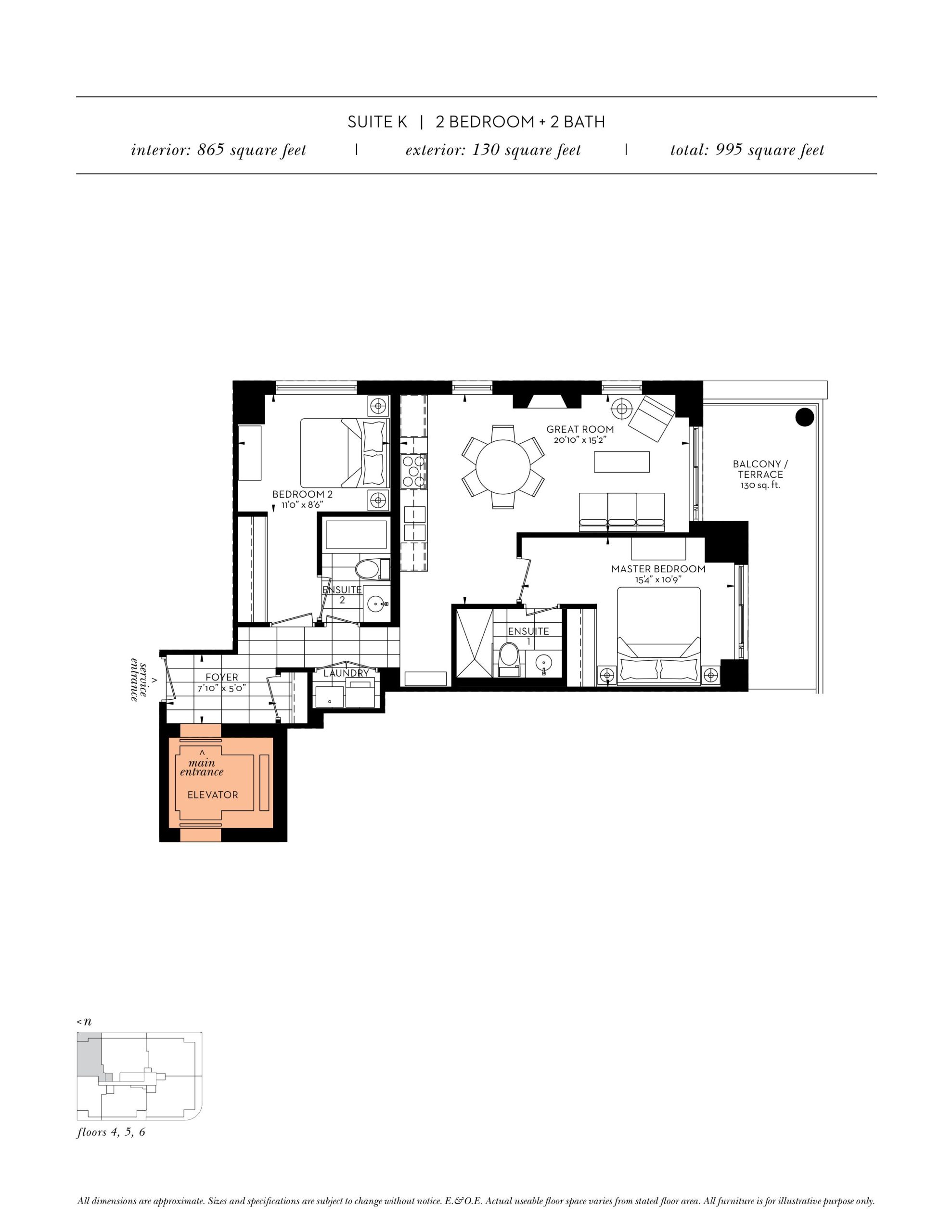 Suite K floor plan
