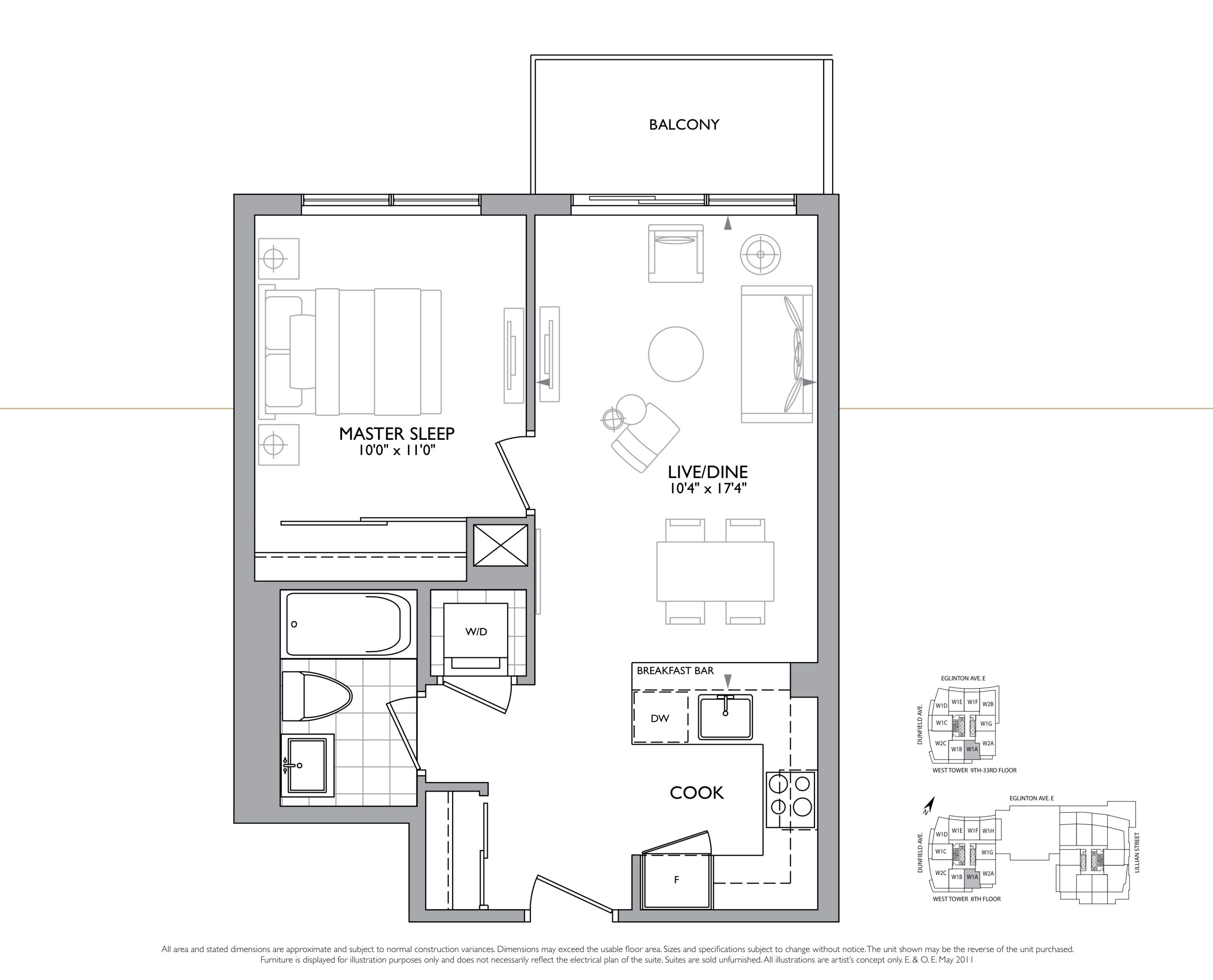 Suite WIA (Balcony) floor plan