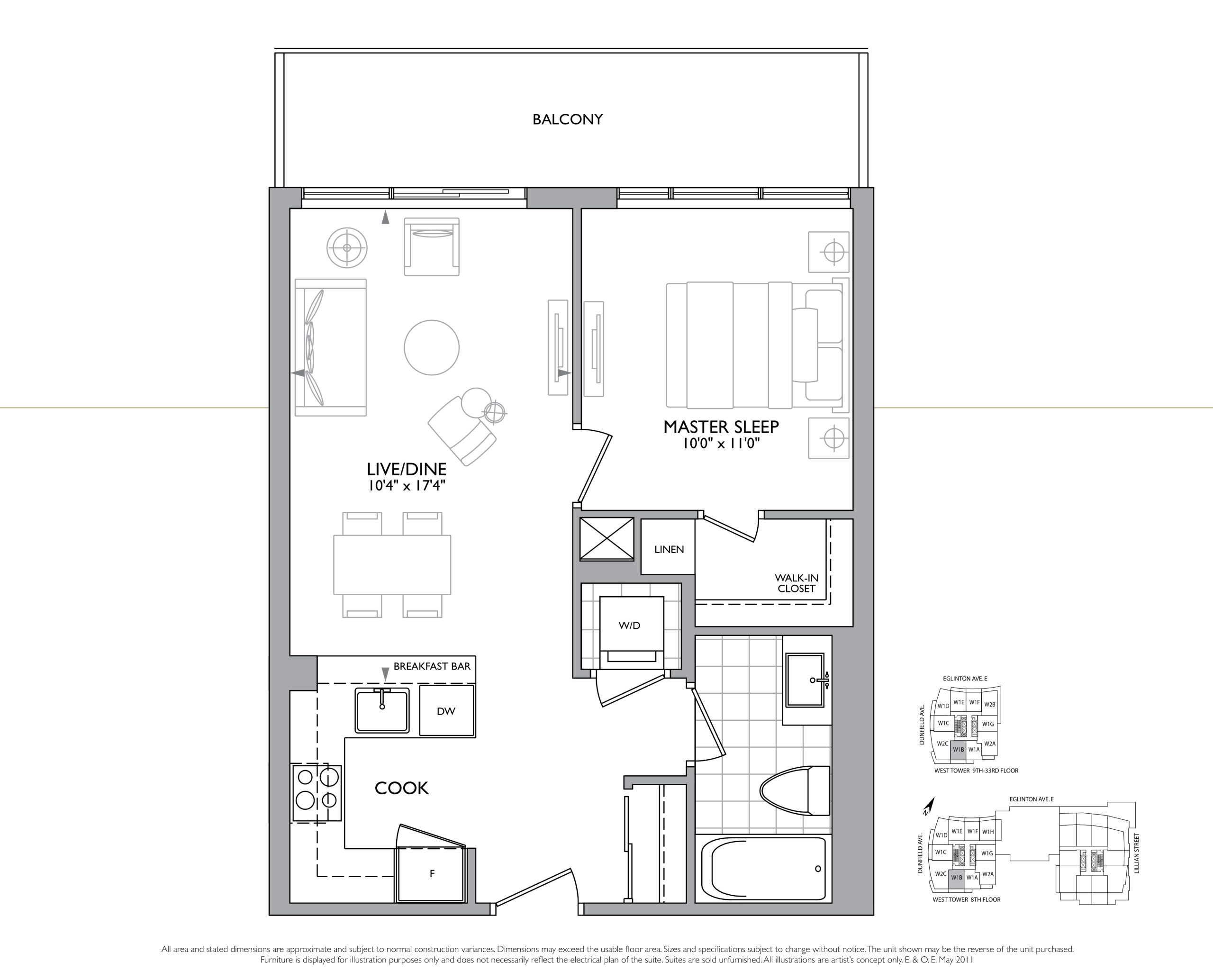Suite WIB (Balcony) floor plan