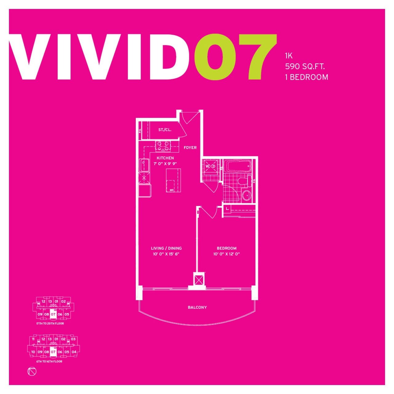 Vivid 07 1K floor plan