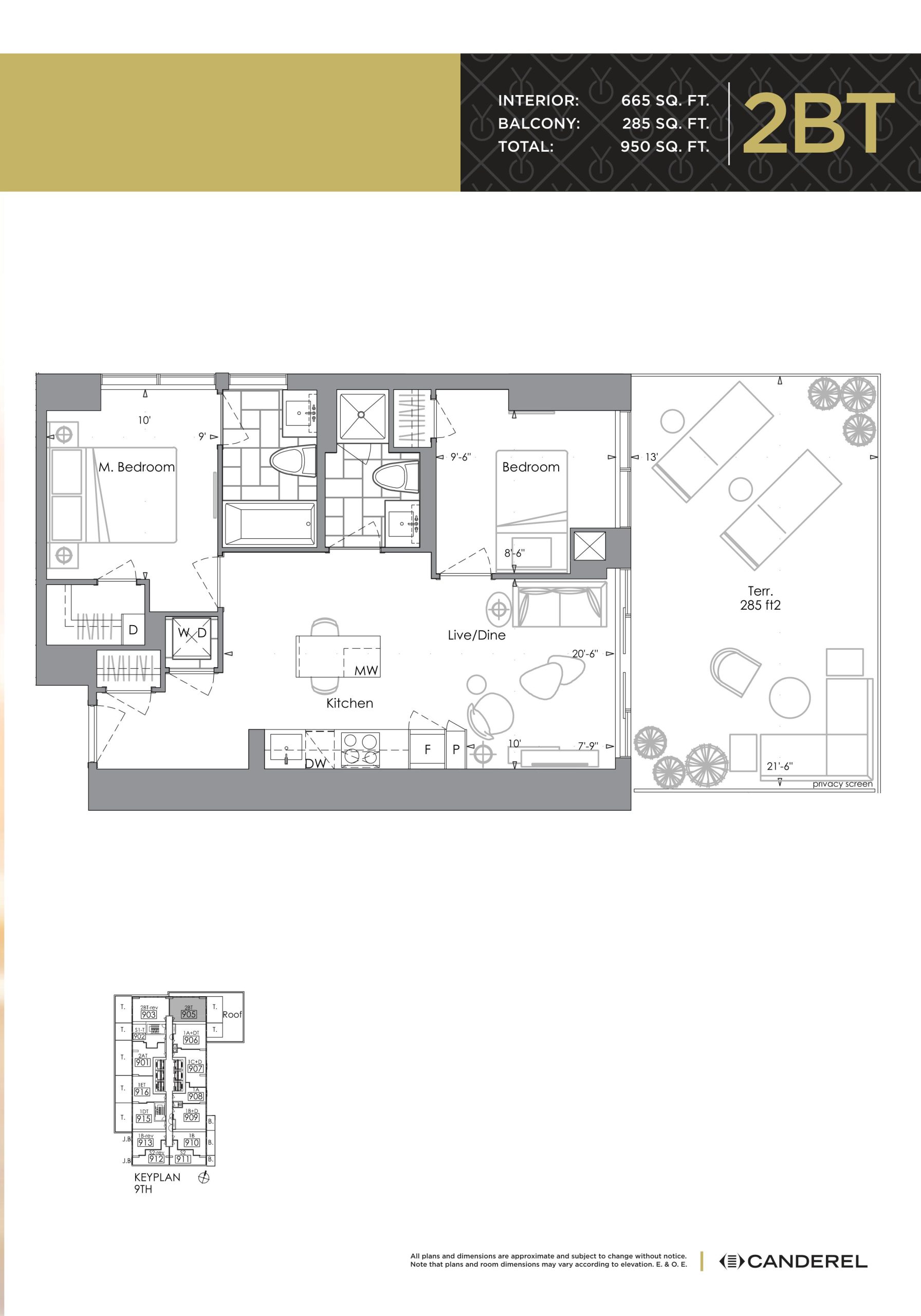 2BT floor plan