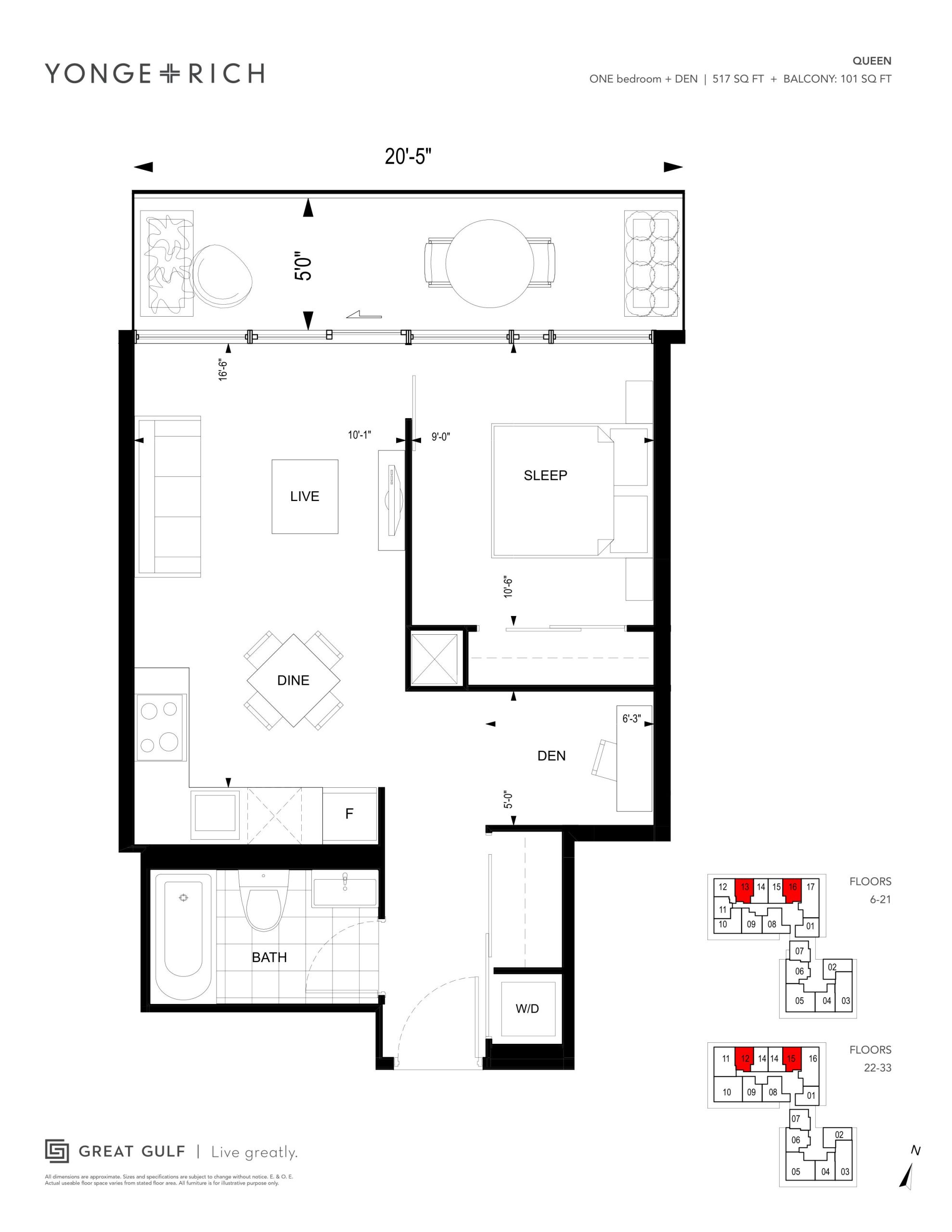 Queen floor plan