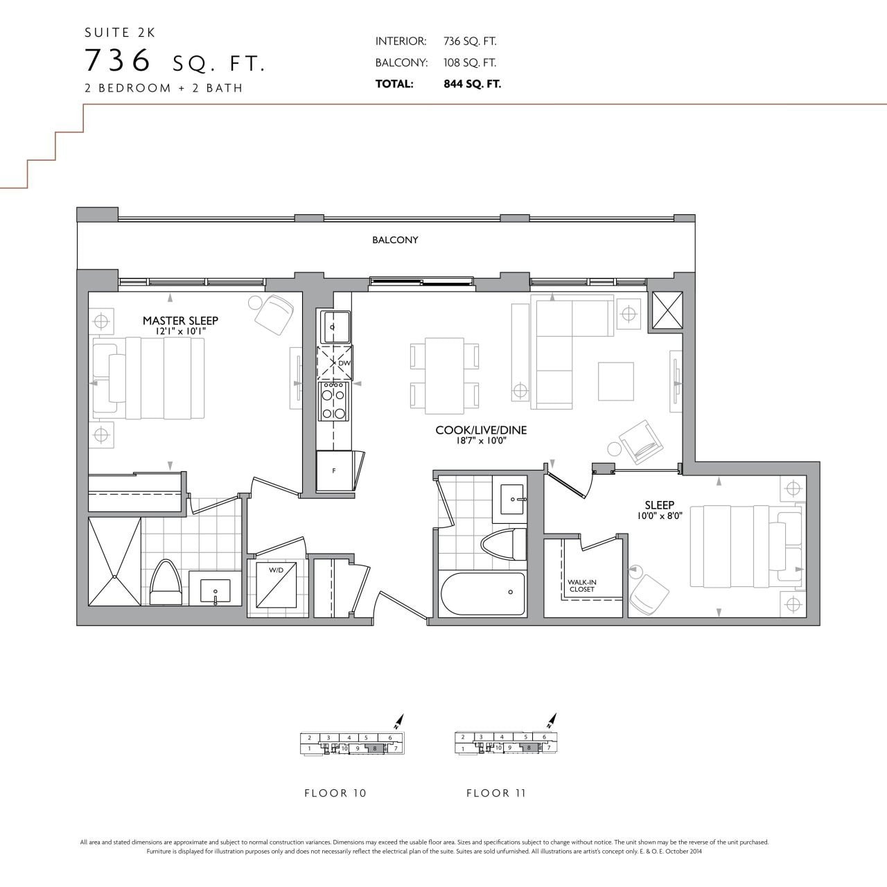 Suite 2K floor plan