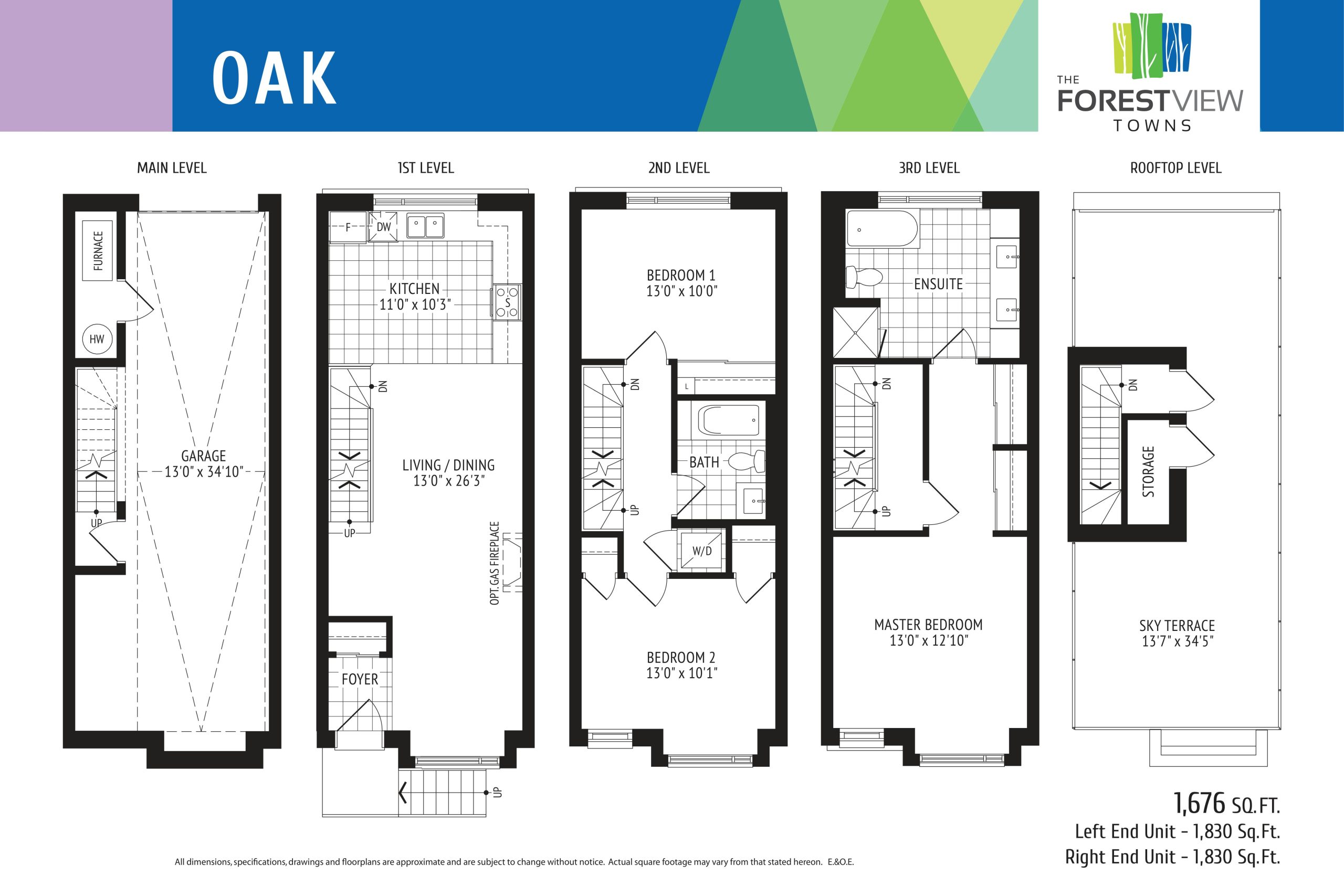 Oak floor plan