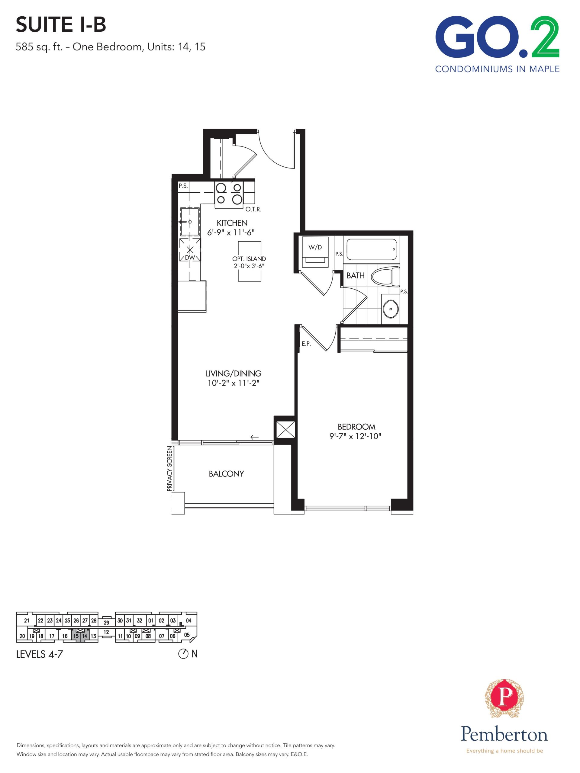 1-B floor plan