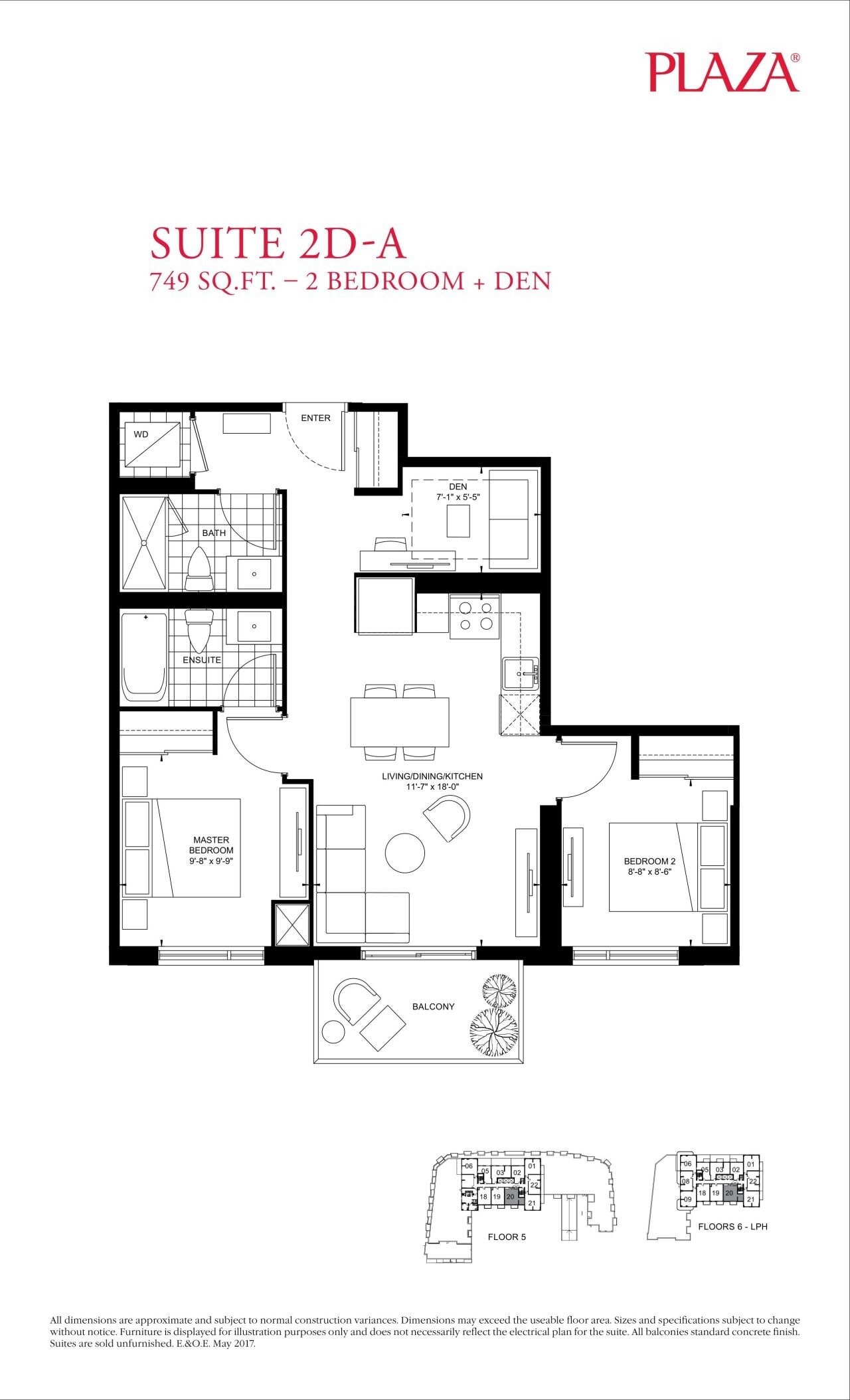 Suite 2D-A floor plan