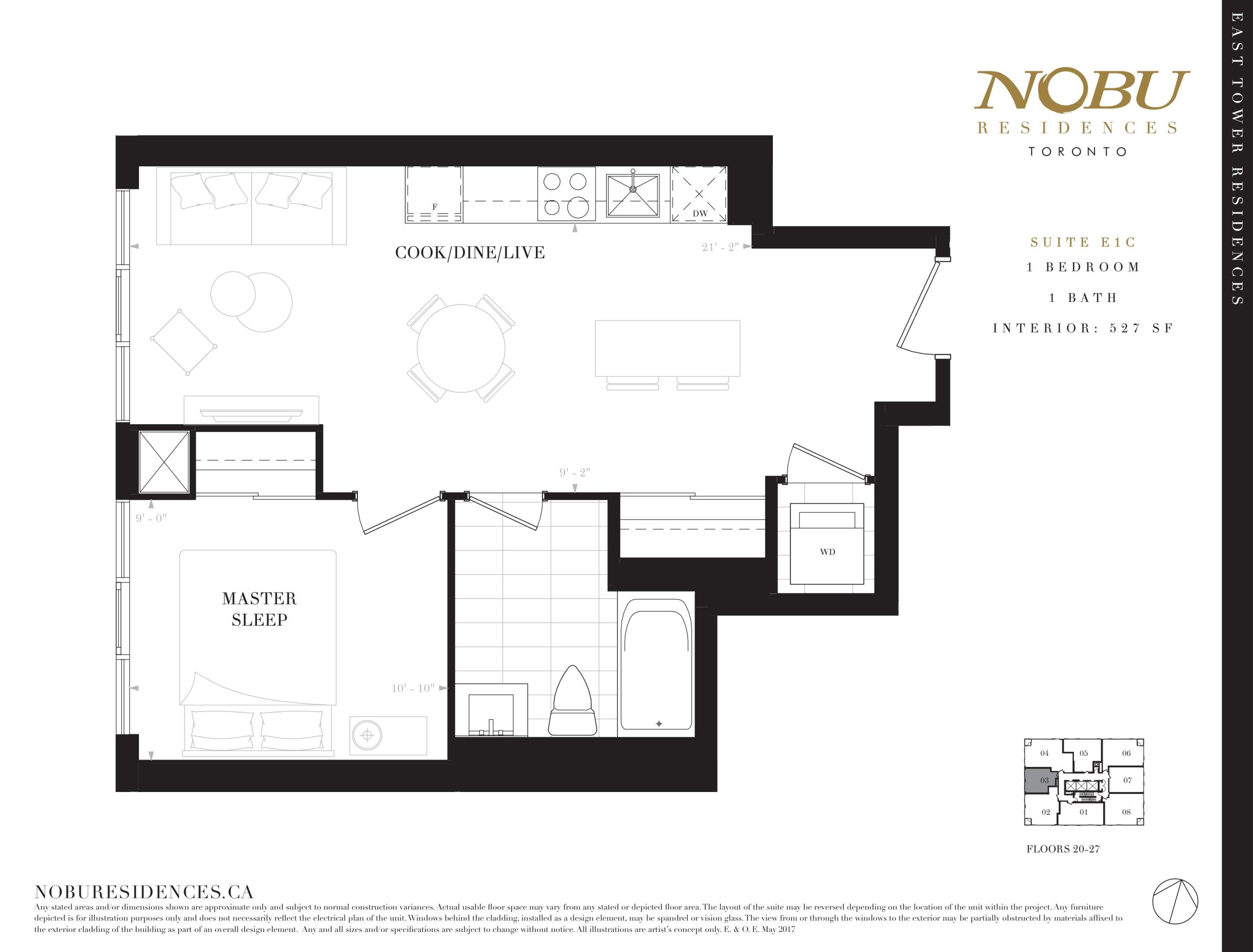 Suite E1C floor plan