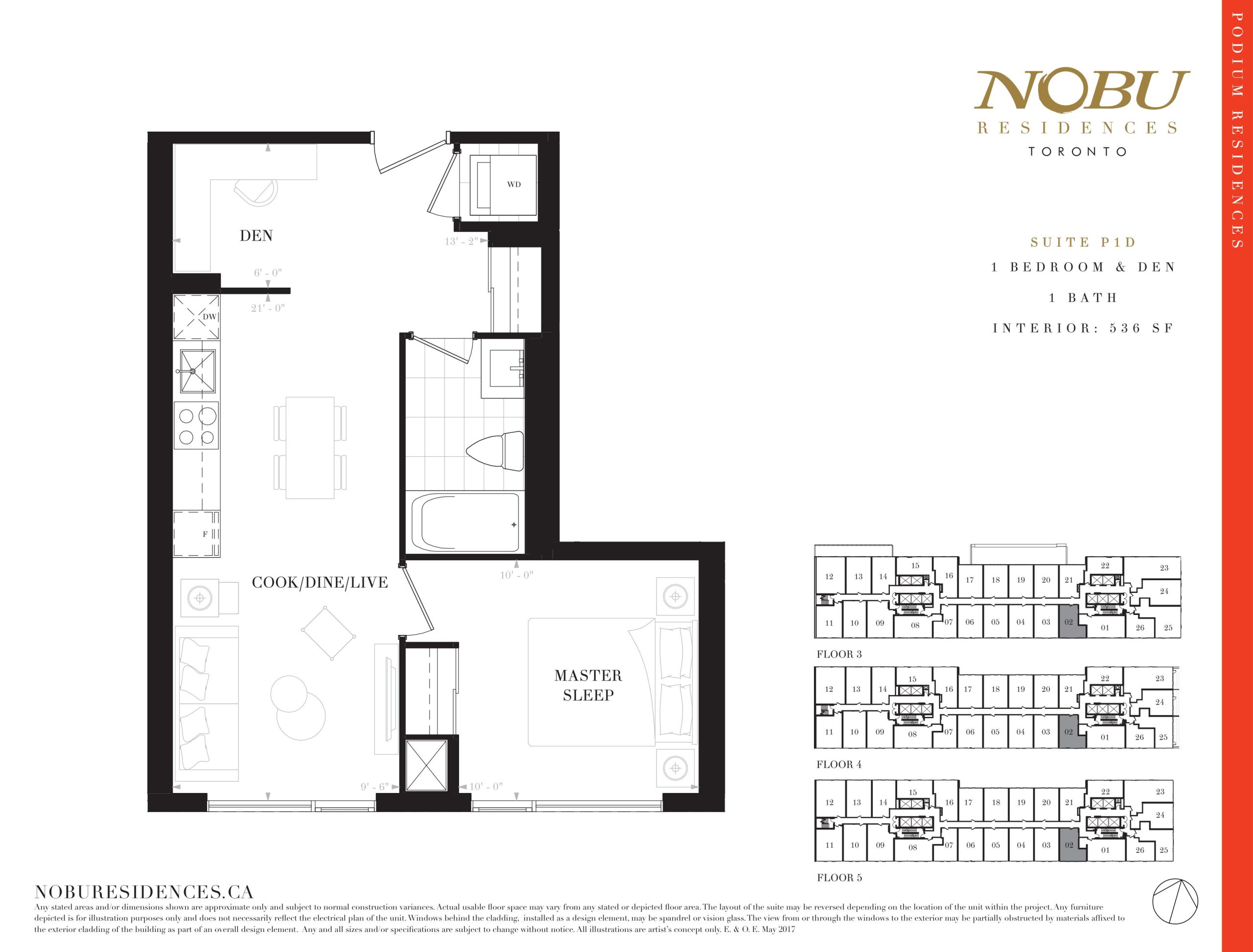 Suite P1D floor plan