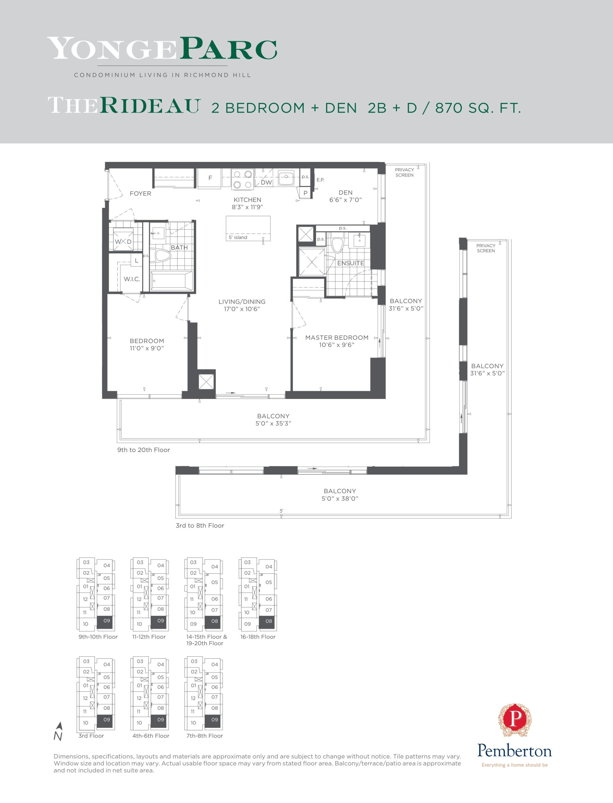 The Rideau floor plan