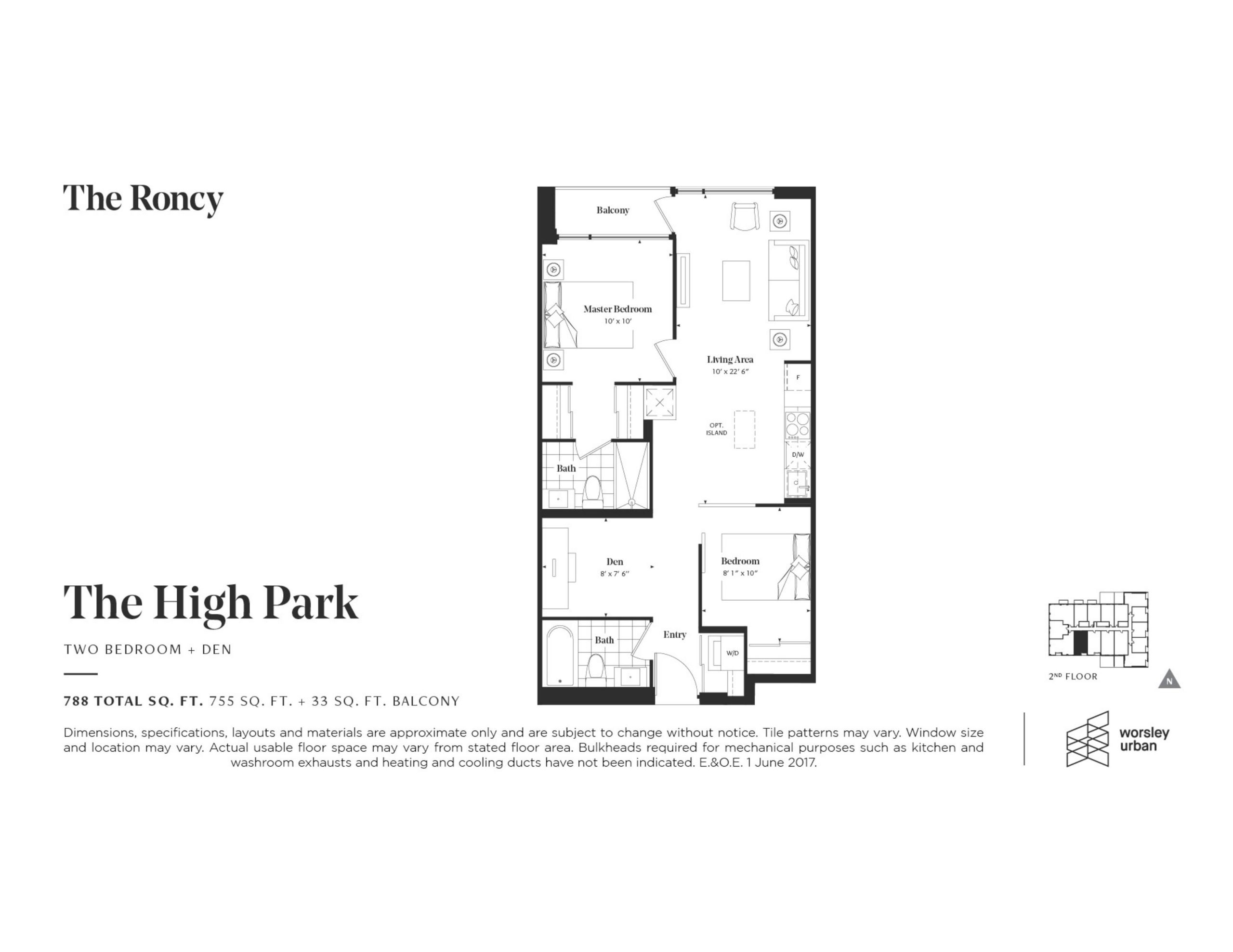 The High Park floor plan