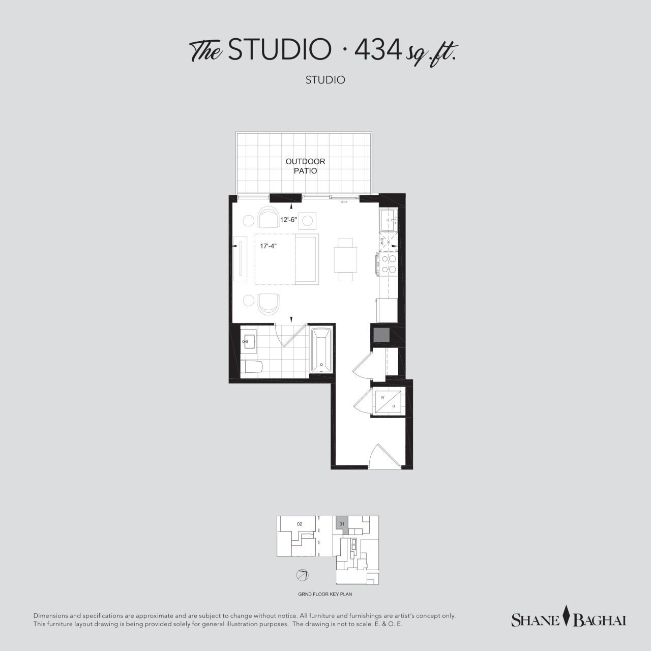The Studio floor plan