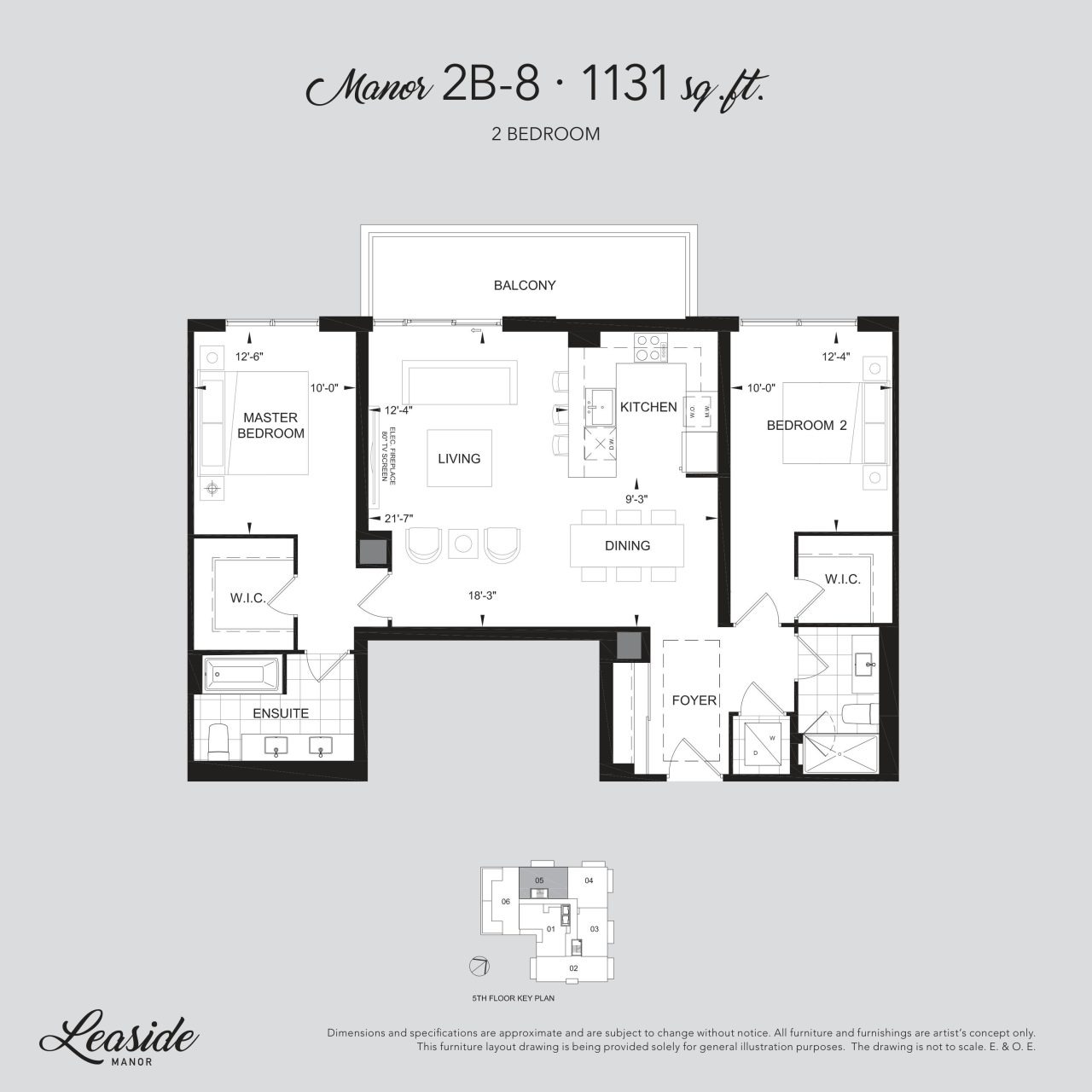 Manor 2B-8 floor plan