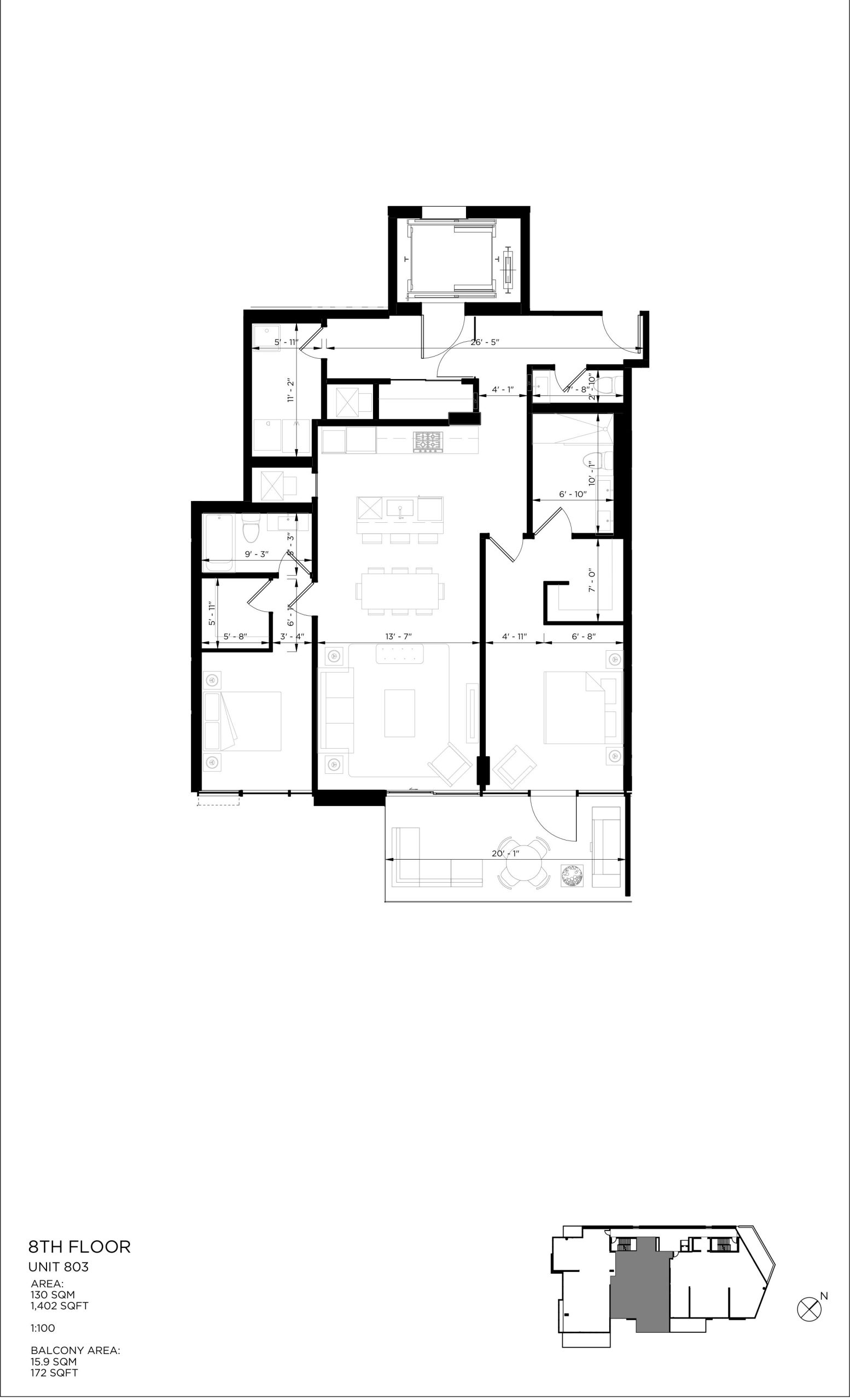 Unit 803 floor plan