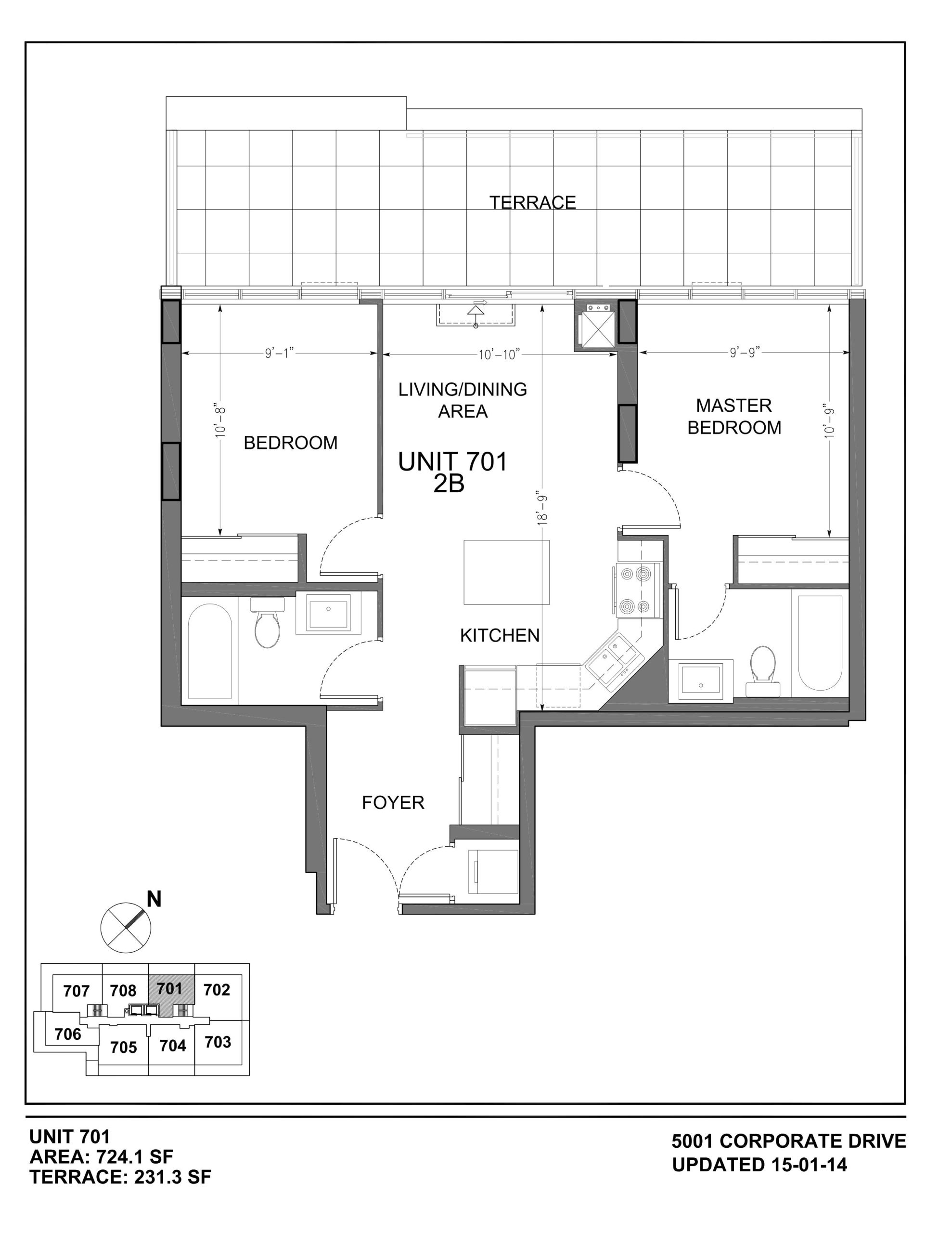 Unit 701 floor plan