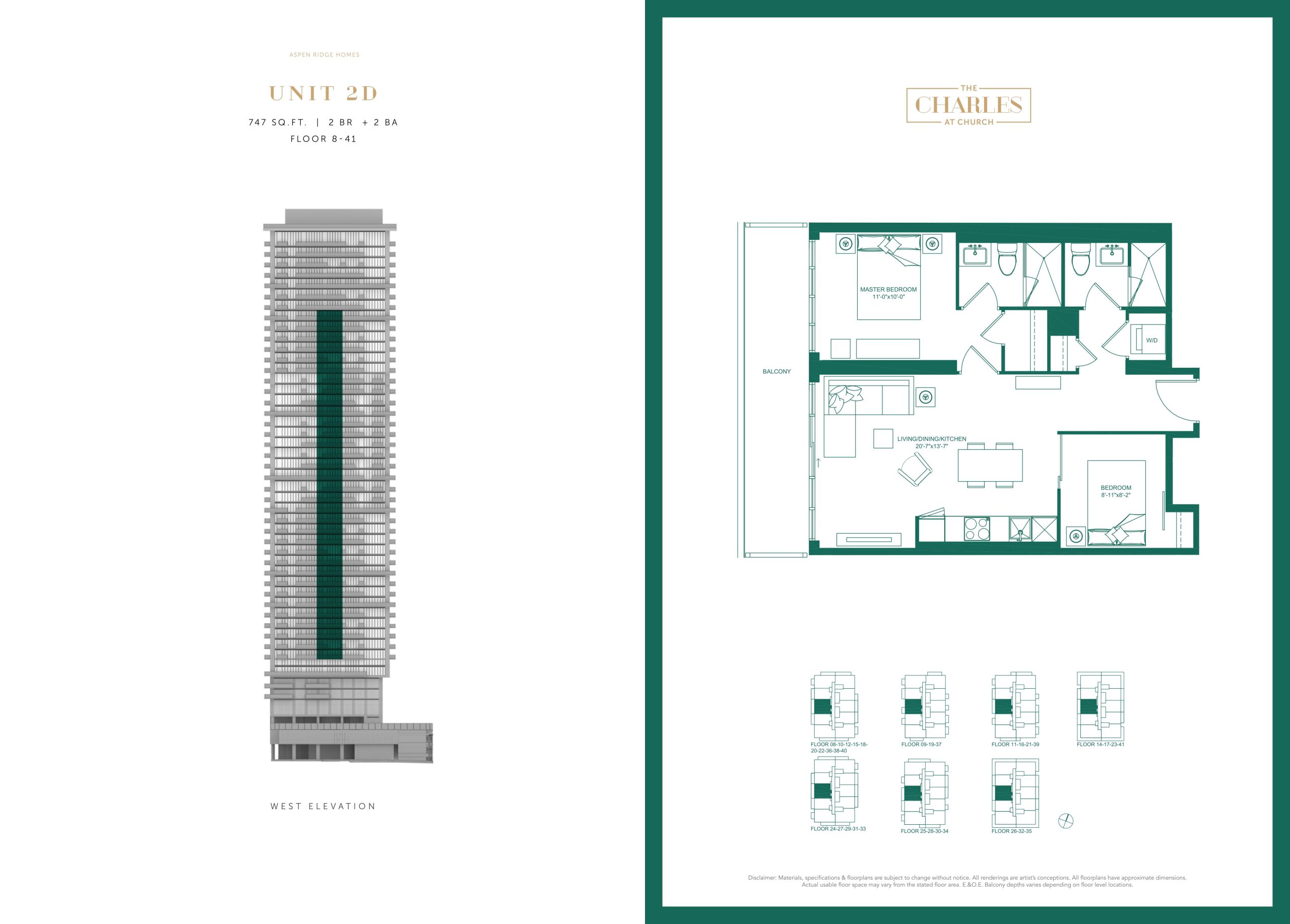 Unit 2D floor plan