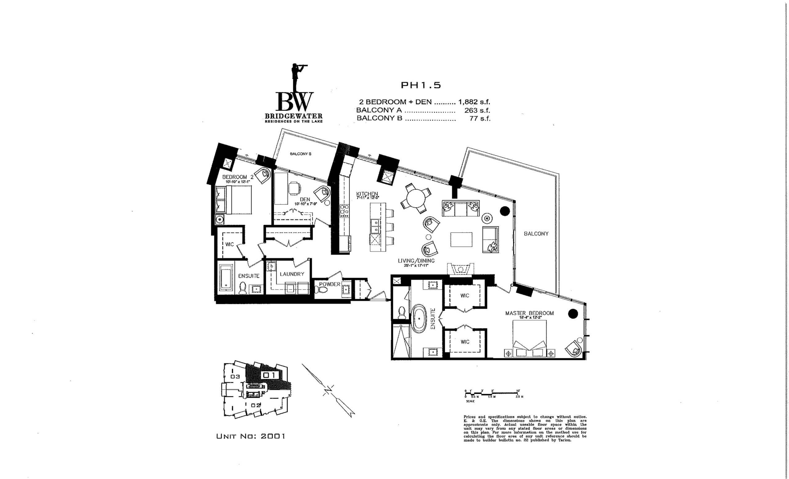 Unit 2001 floor plan
