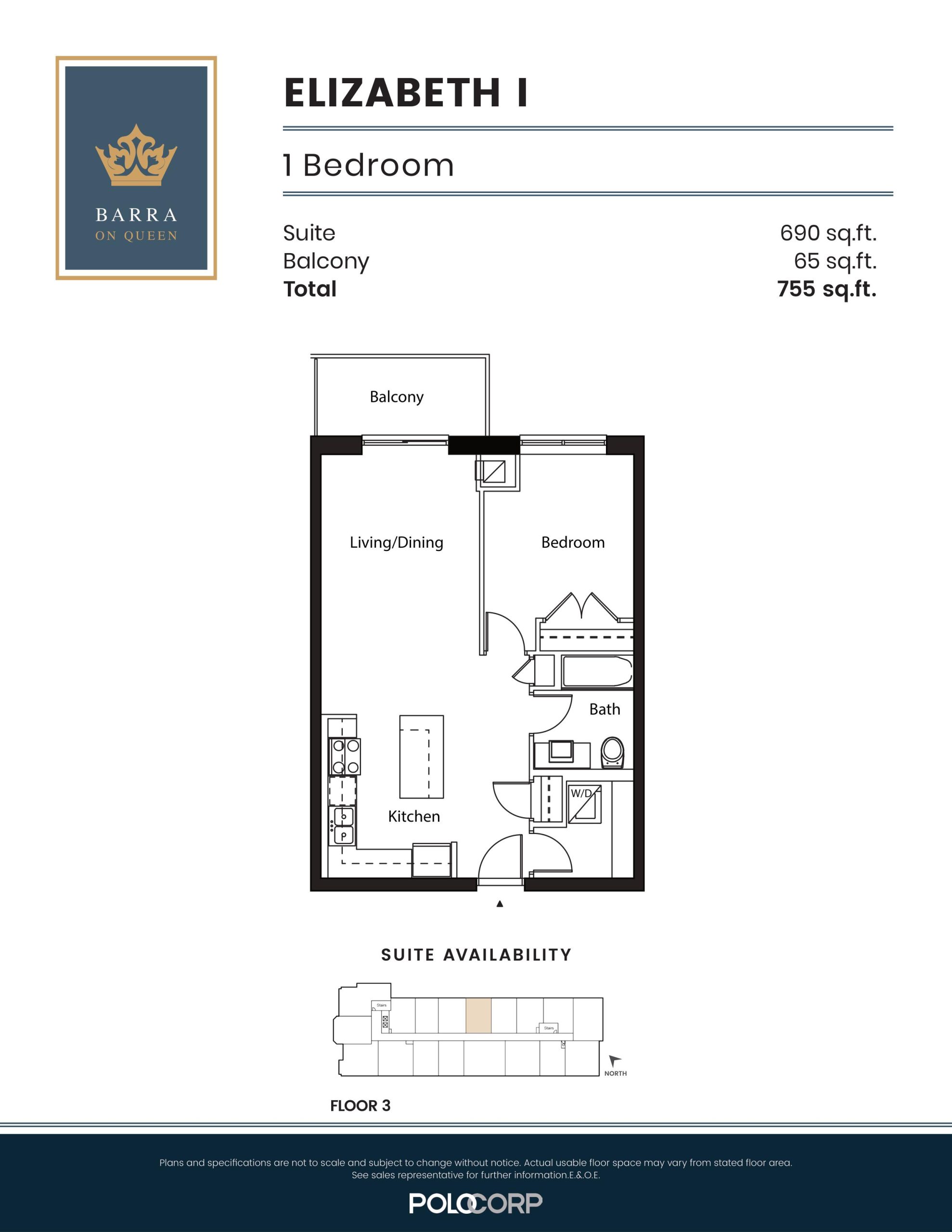 Elizabeth I (Balcony) floor plan