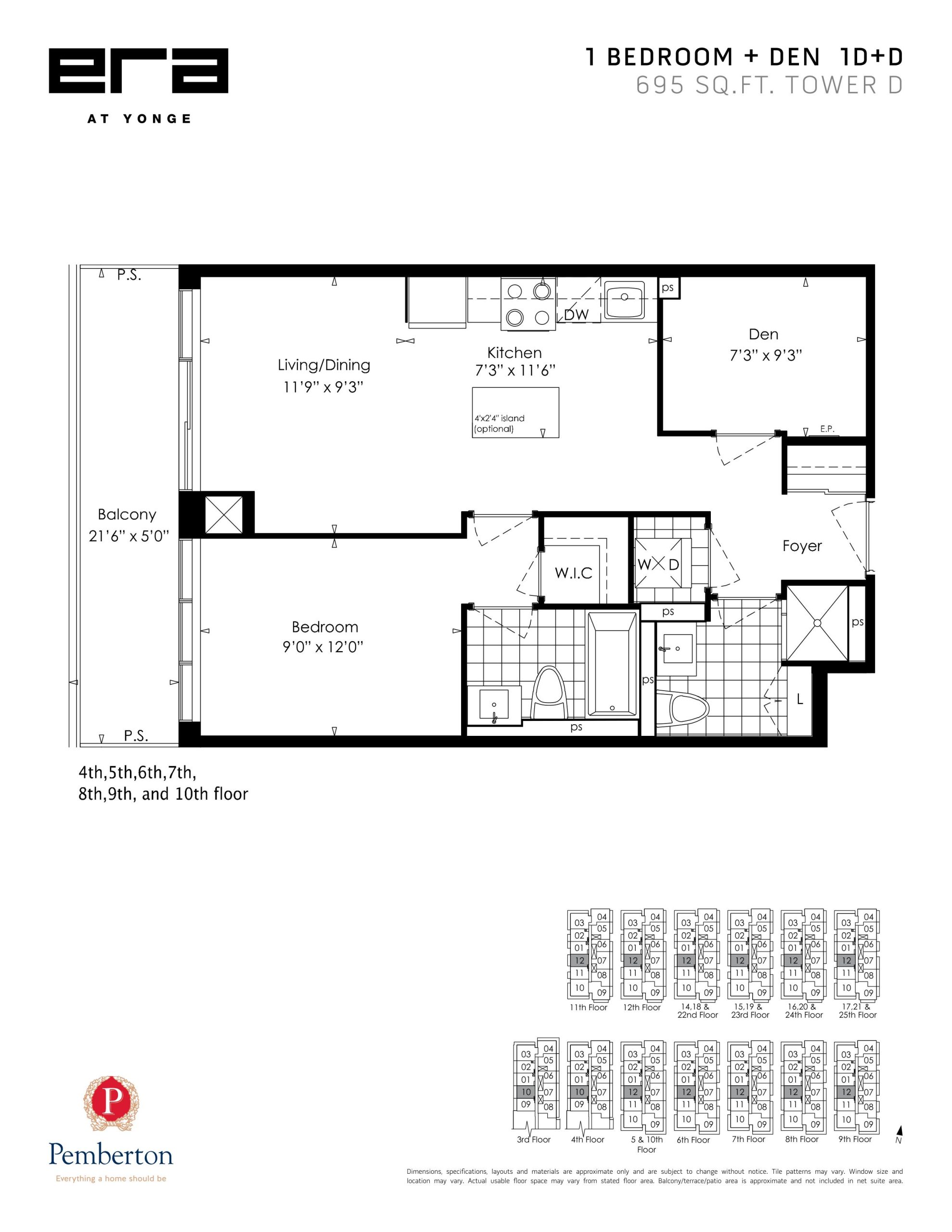 1D+D floor plan