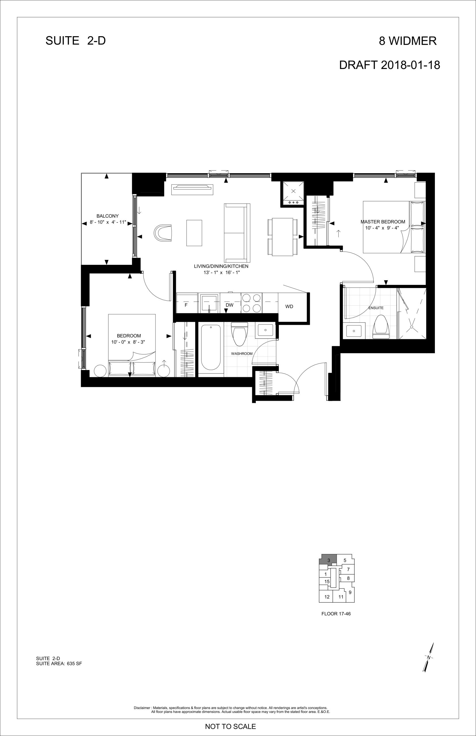 Suite 2-D floor plan
