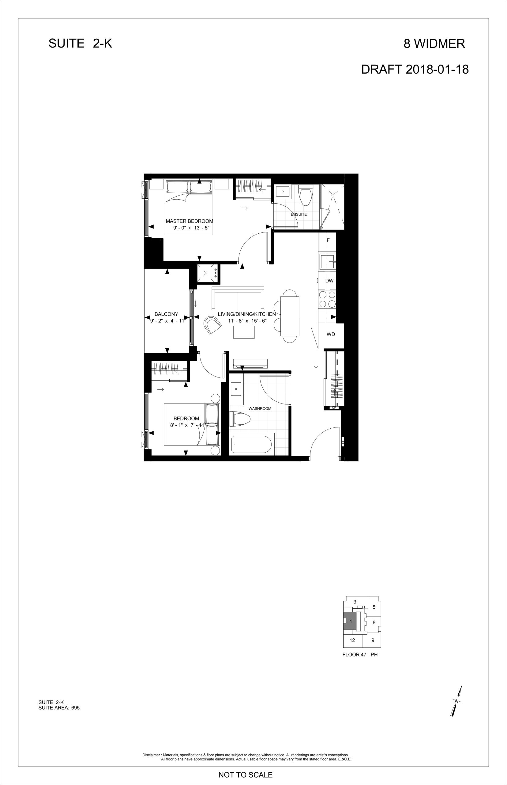 Suite 2-K floor plan