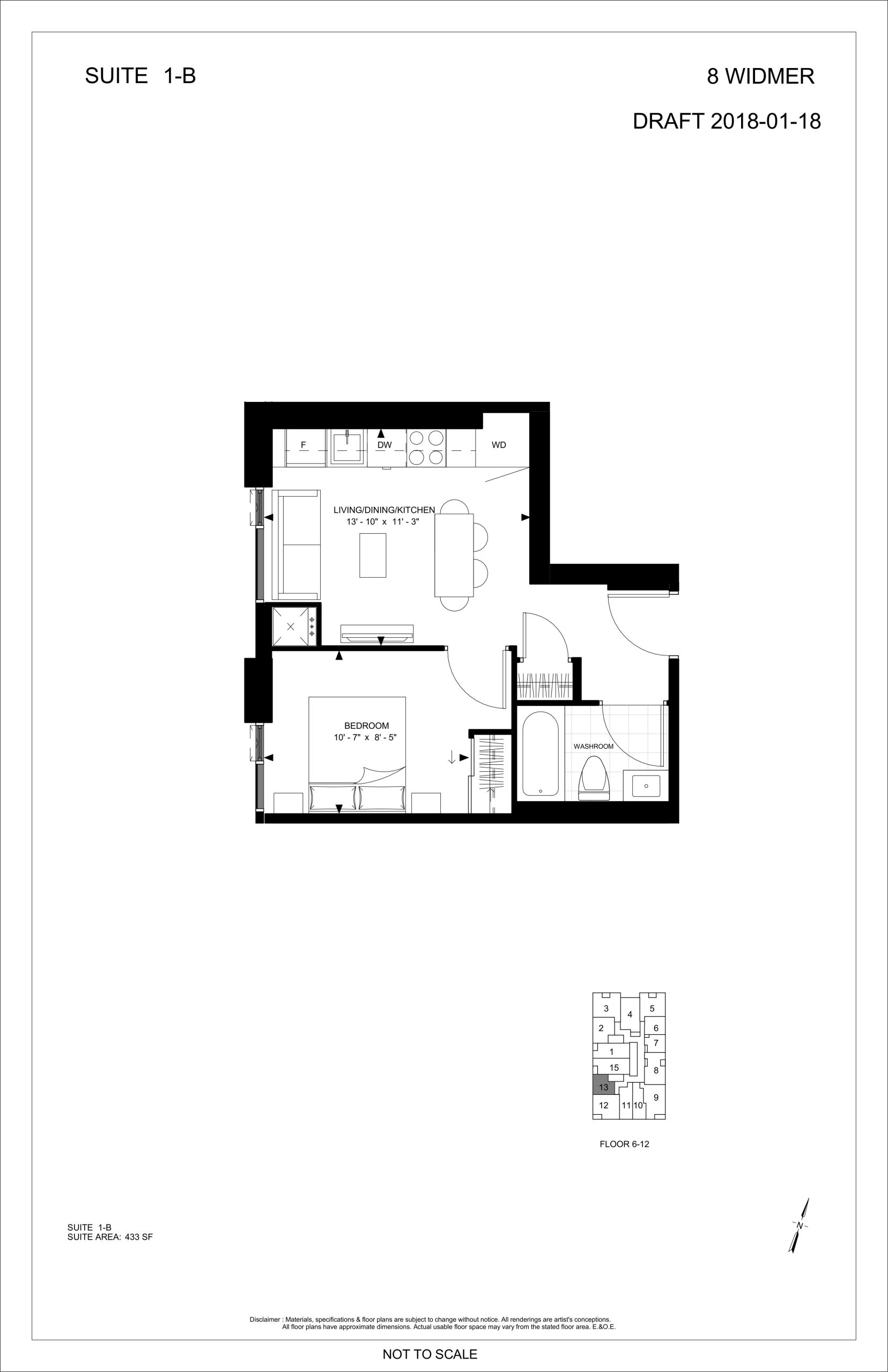 Suite 1-B floor plan