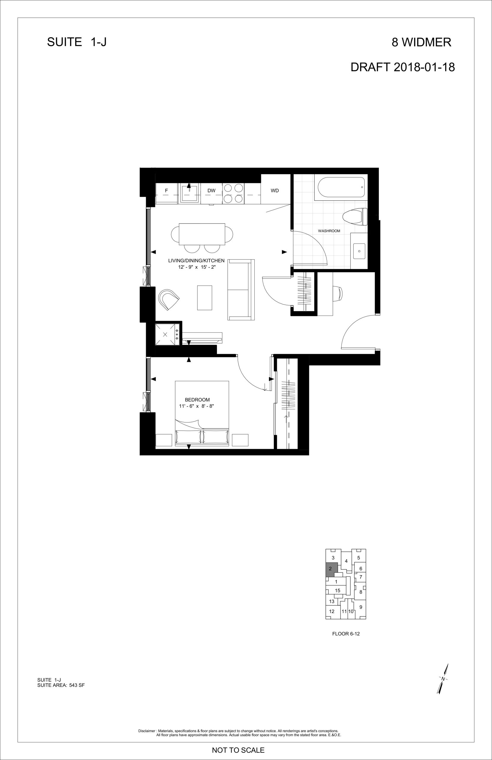 Suite 1-J floor plan
