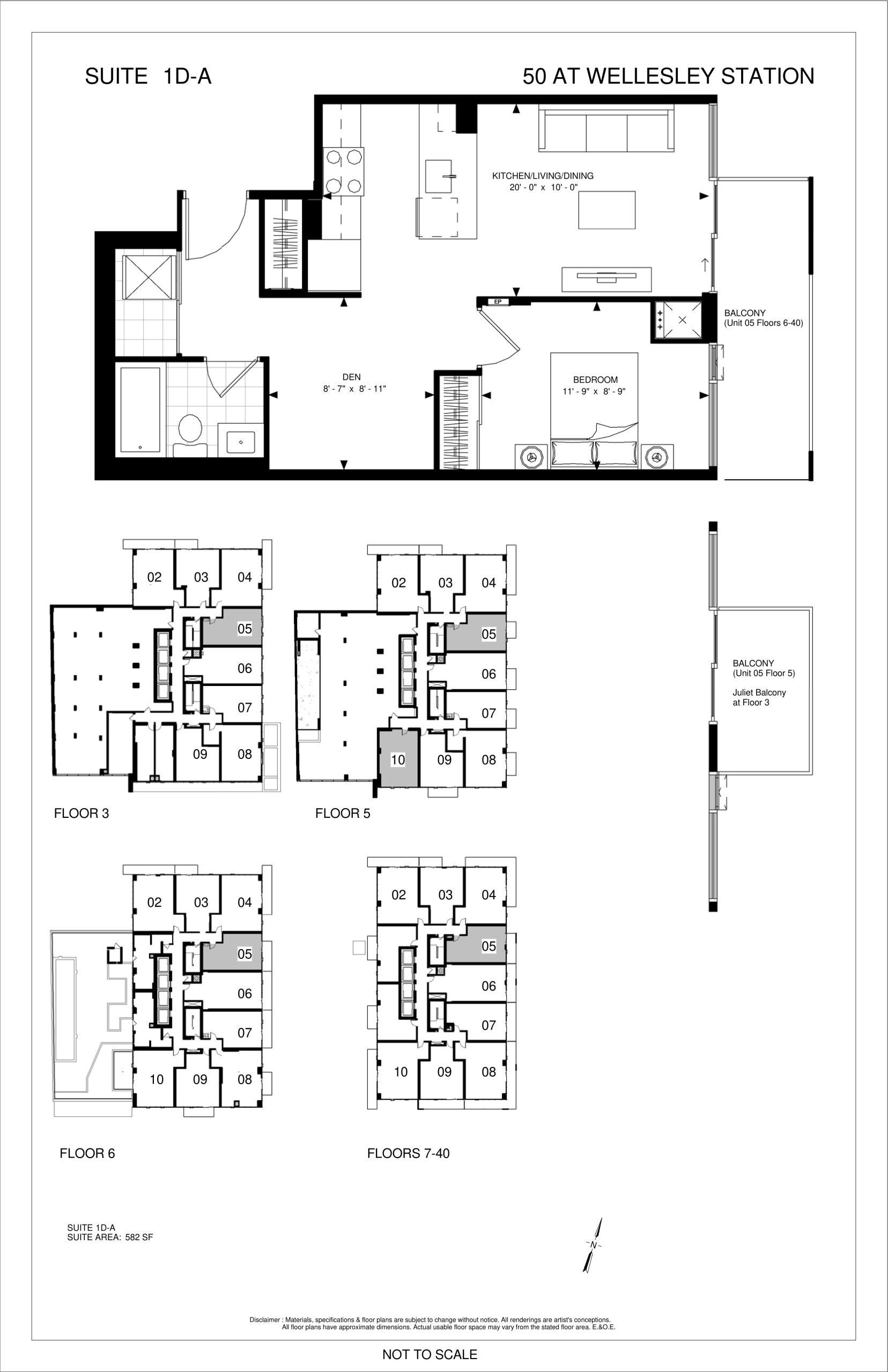 Suite 1D-A floor plan