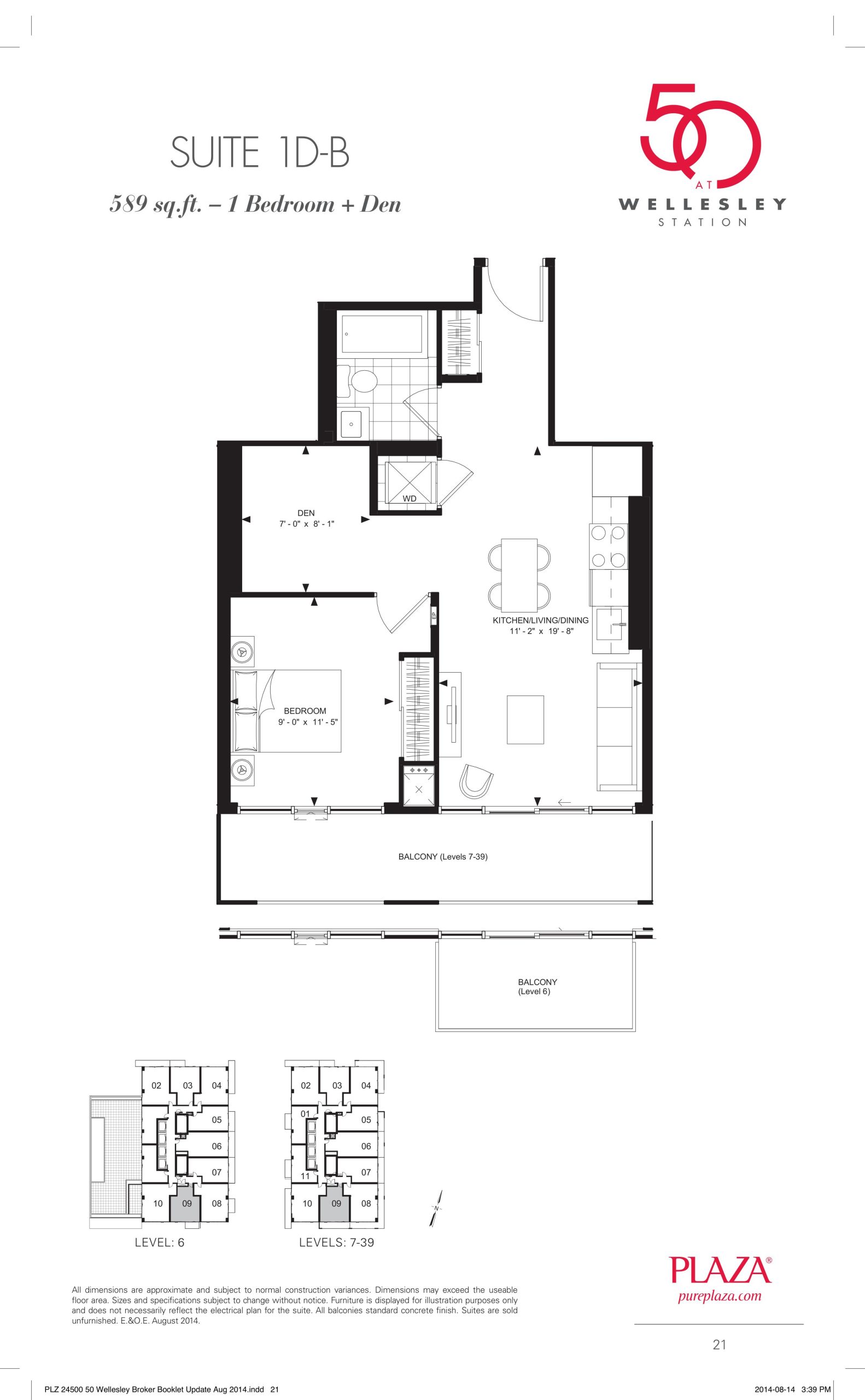 Suite 1D-B floor plan
