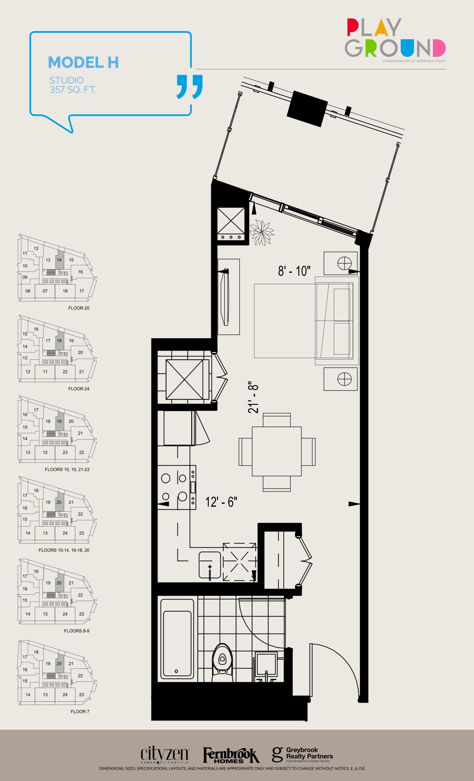 Model H floor plan
