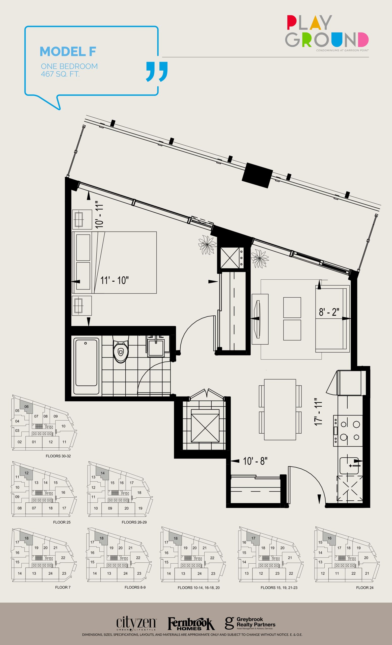 Model F floor plan