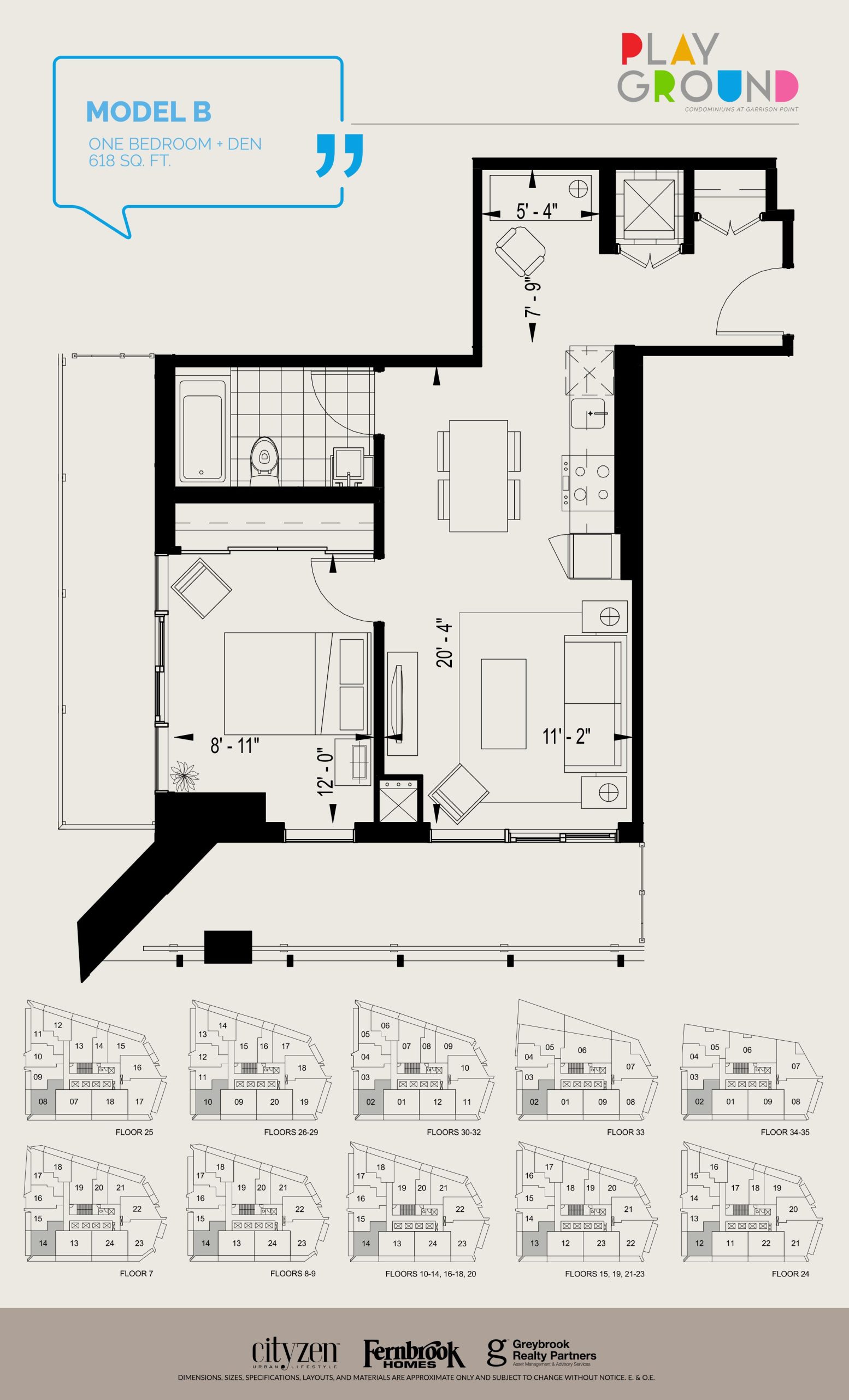 Model B floor plan
