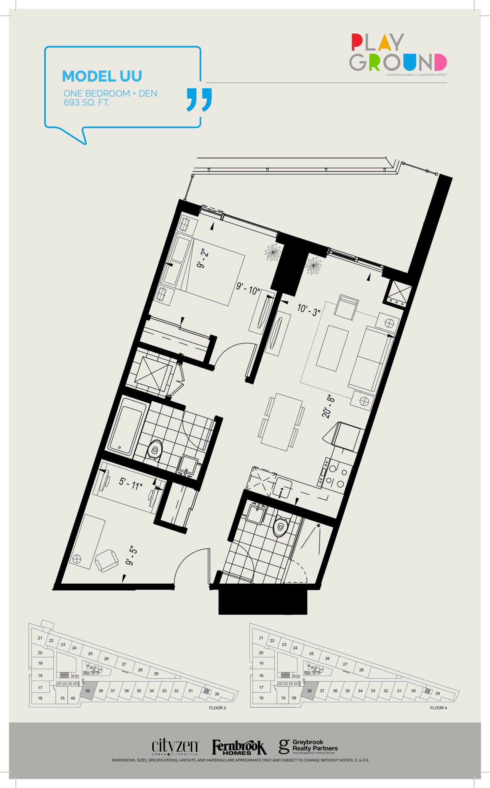 Model UU floor plan