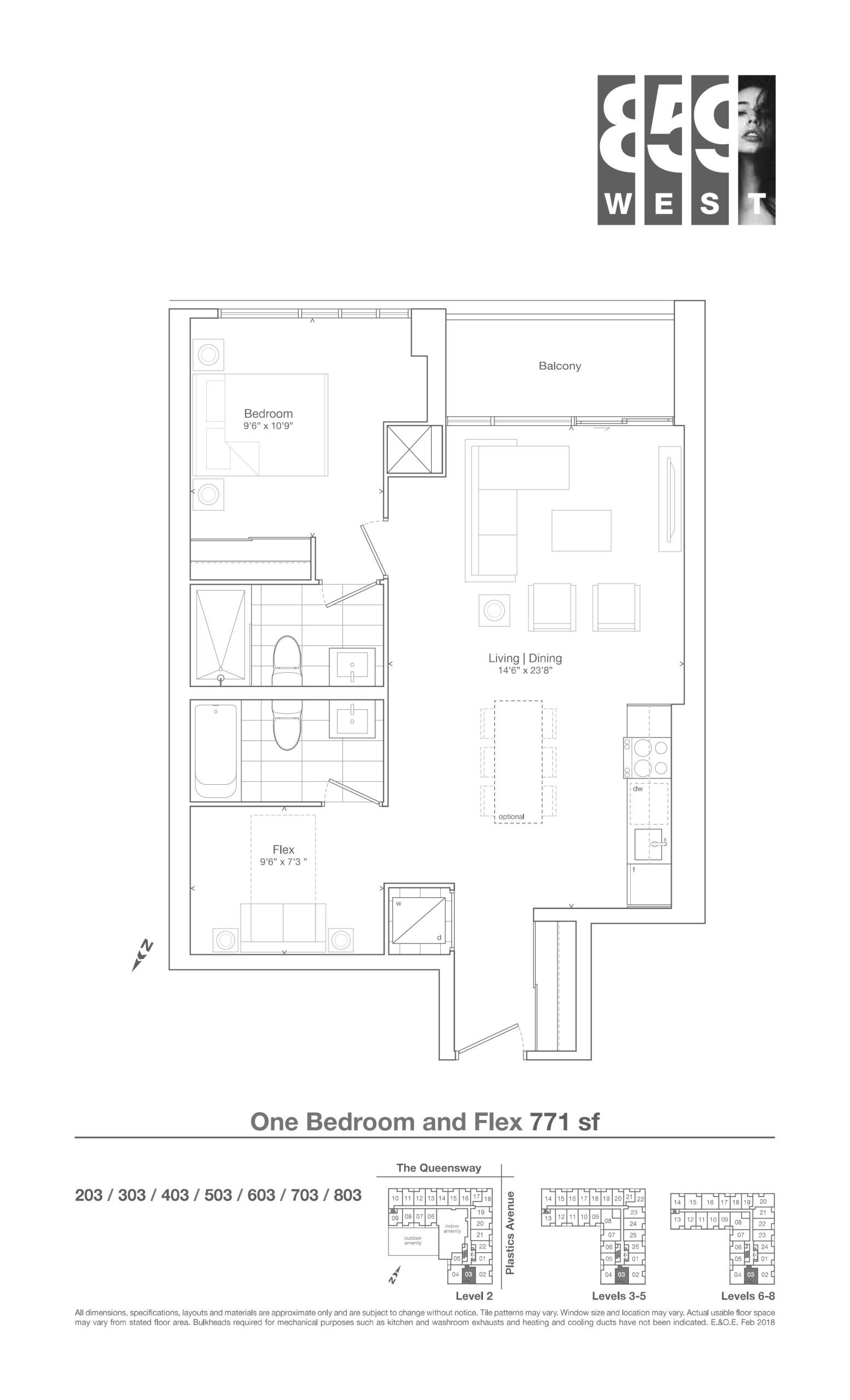 771 sf floor plan
