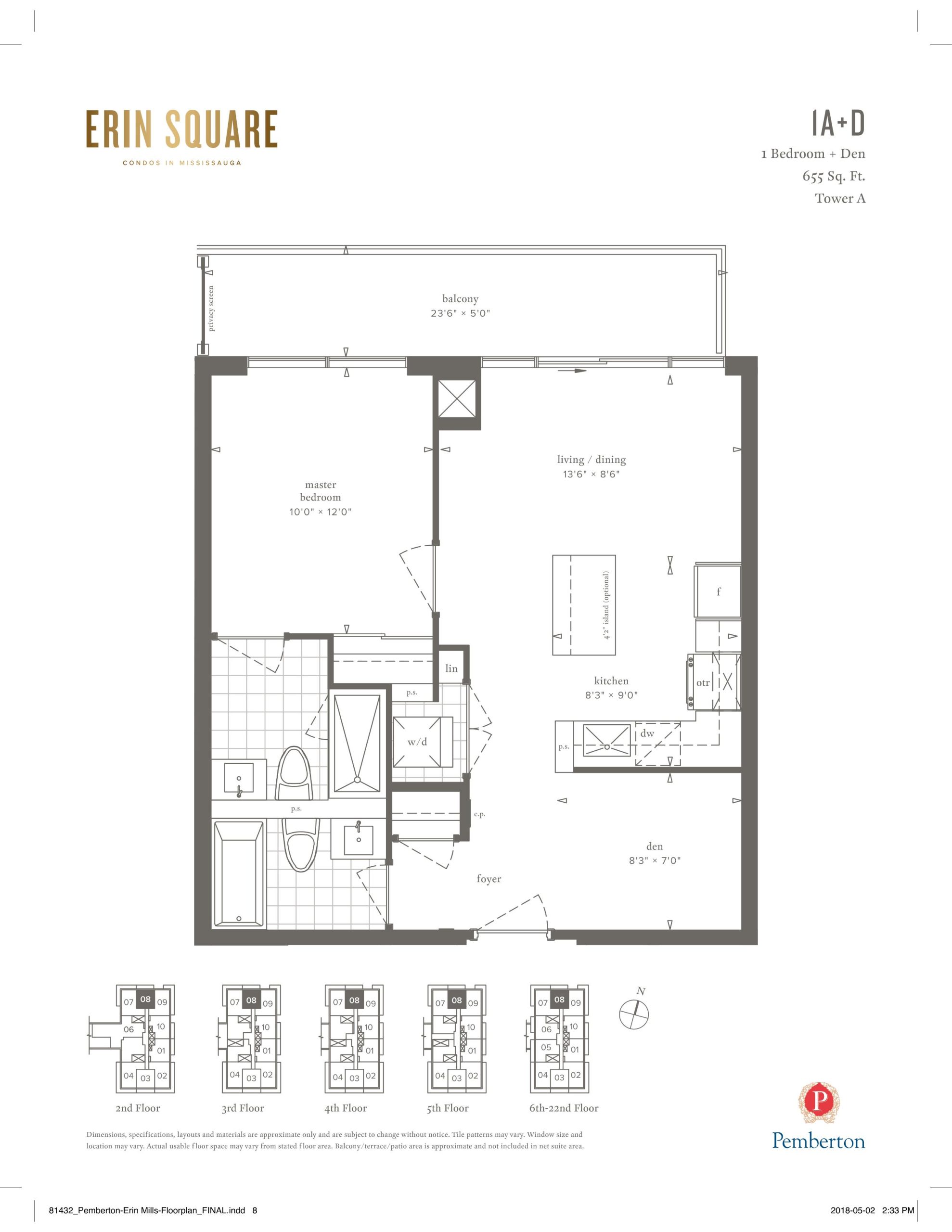1A+D floor plan