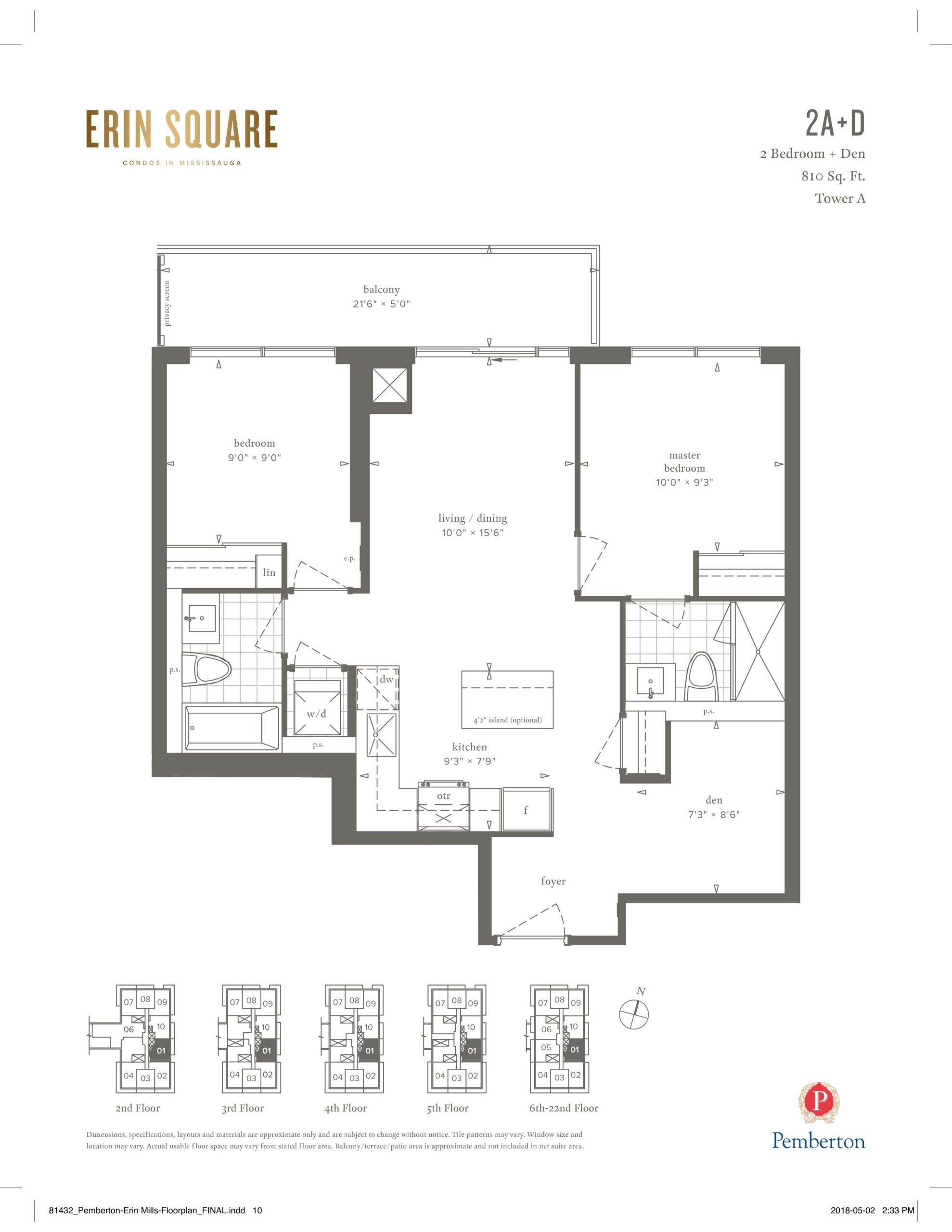 2A+D floor plan