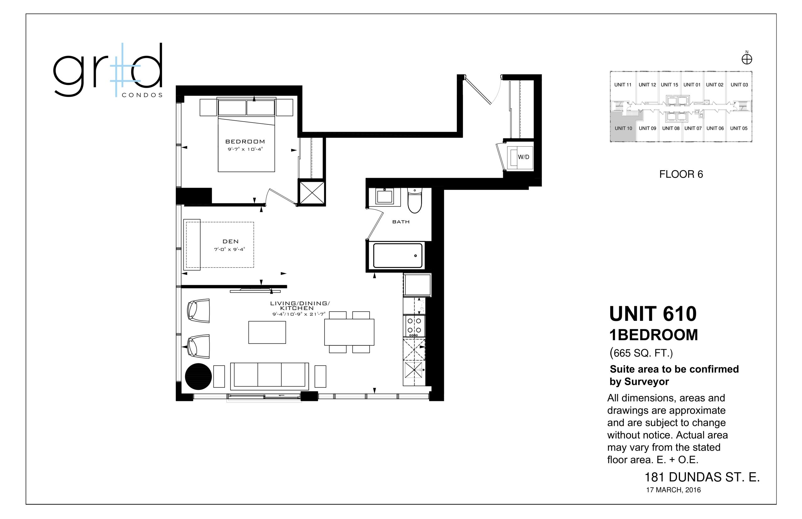 Unit 610 floor plan