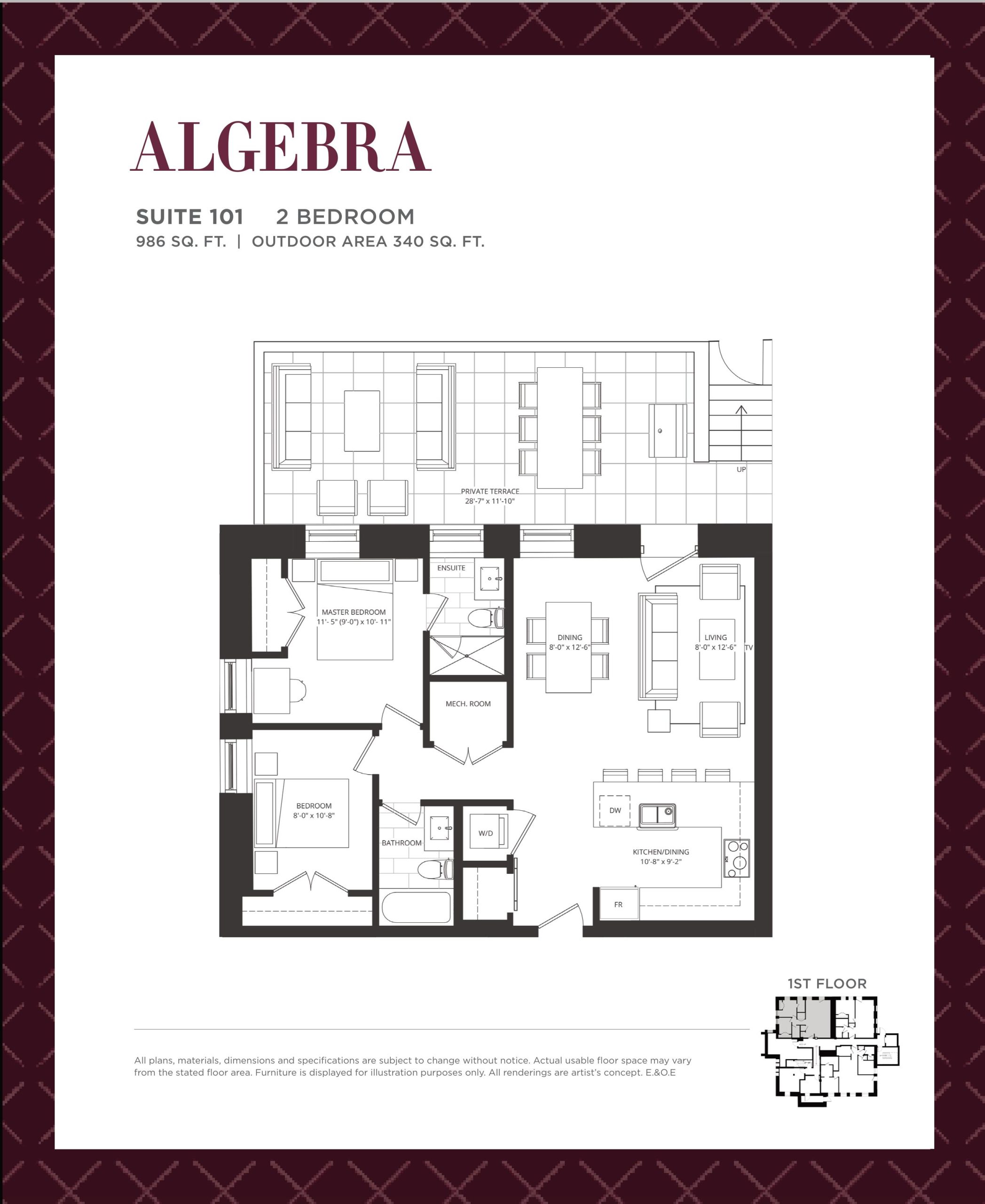 Algebra floor plan