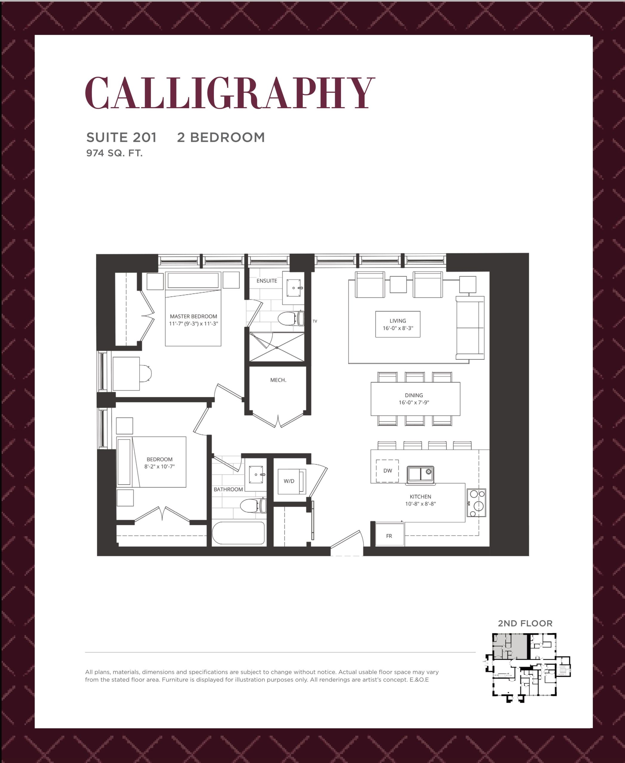 Calligraphy floor plan
